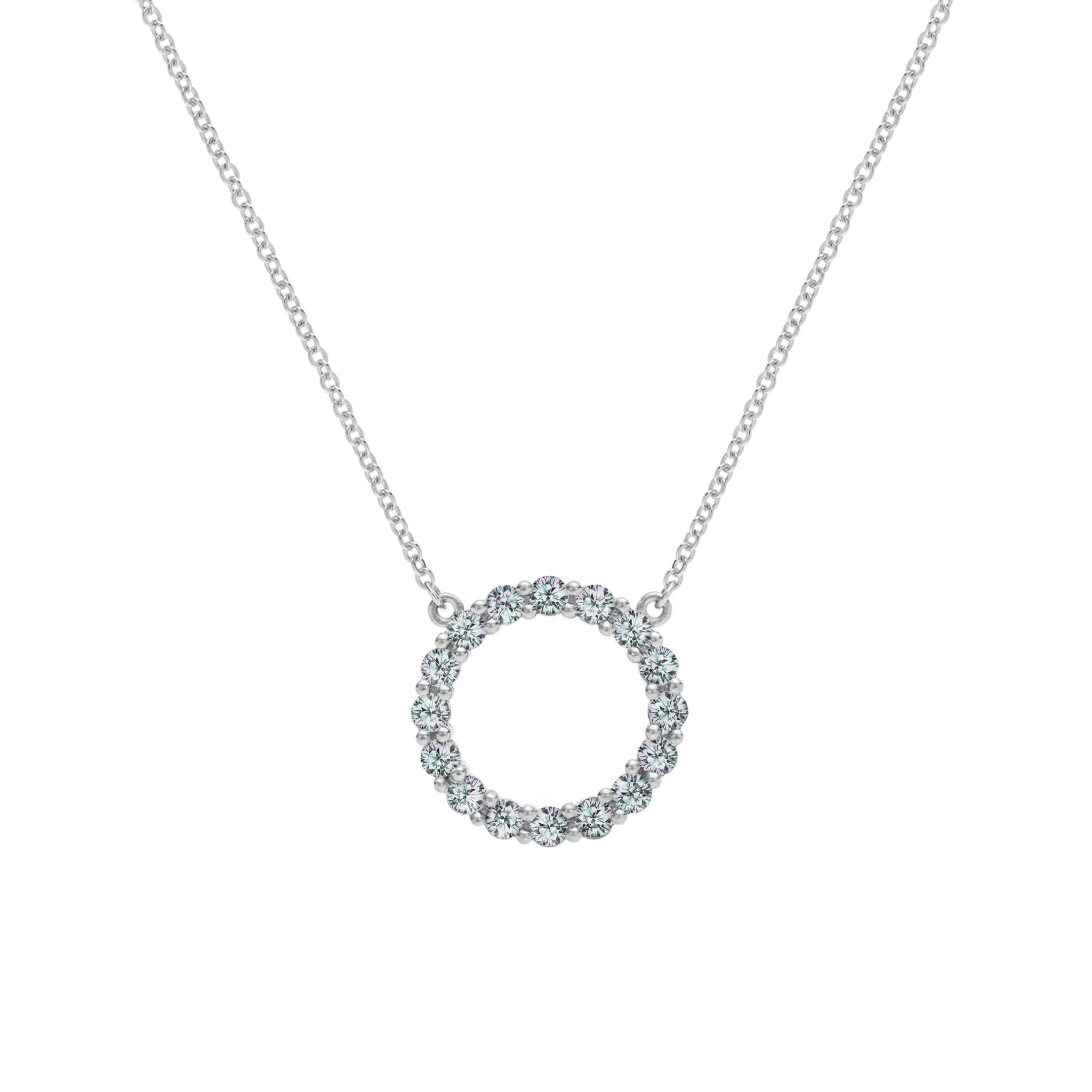 Rosecliff Circle Alexandrite Necklace in 14k Gold (June) - Image 9