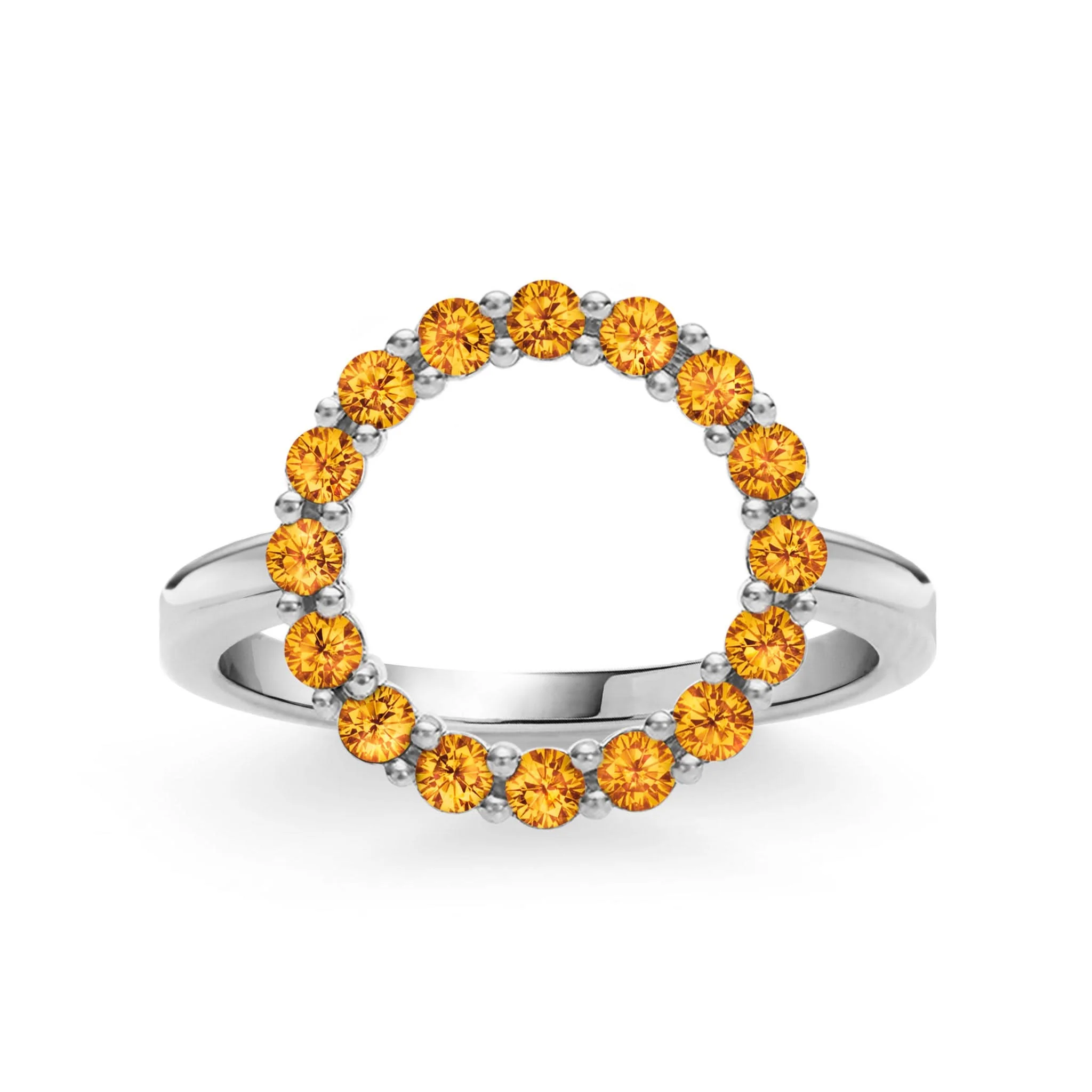 Rosecliff Circle Citrine Ring in 14k Gold (November) - Image 5