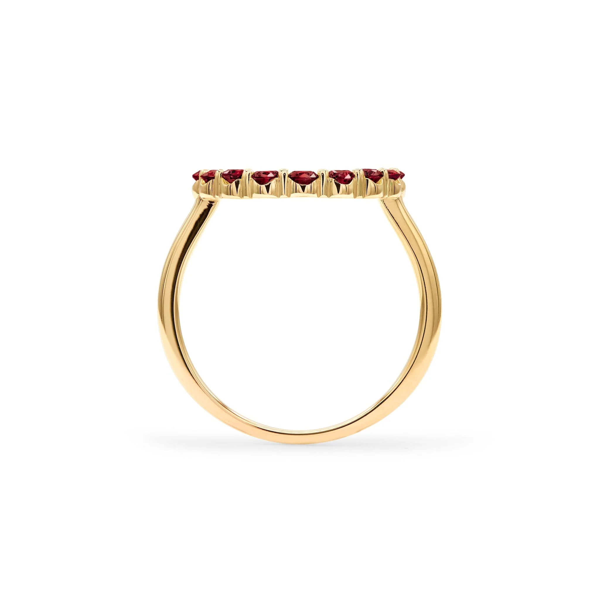 Rosecliff Circle Garnet Ring in 14k Gold (January) - Image 4