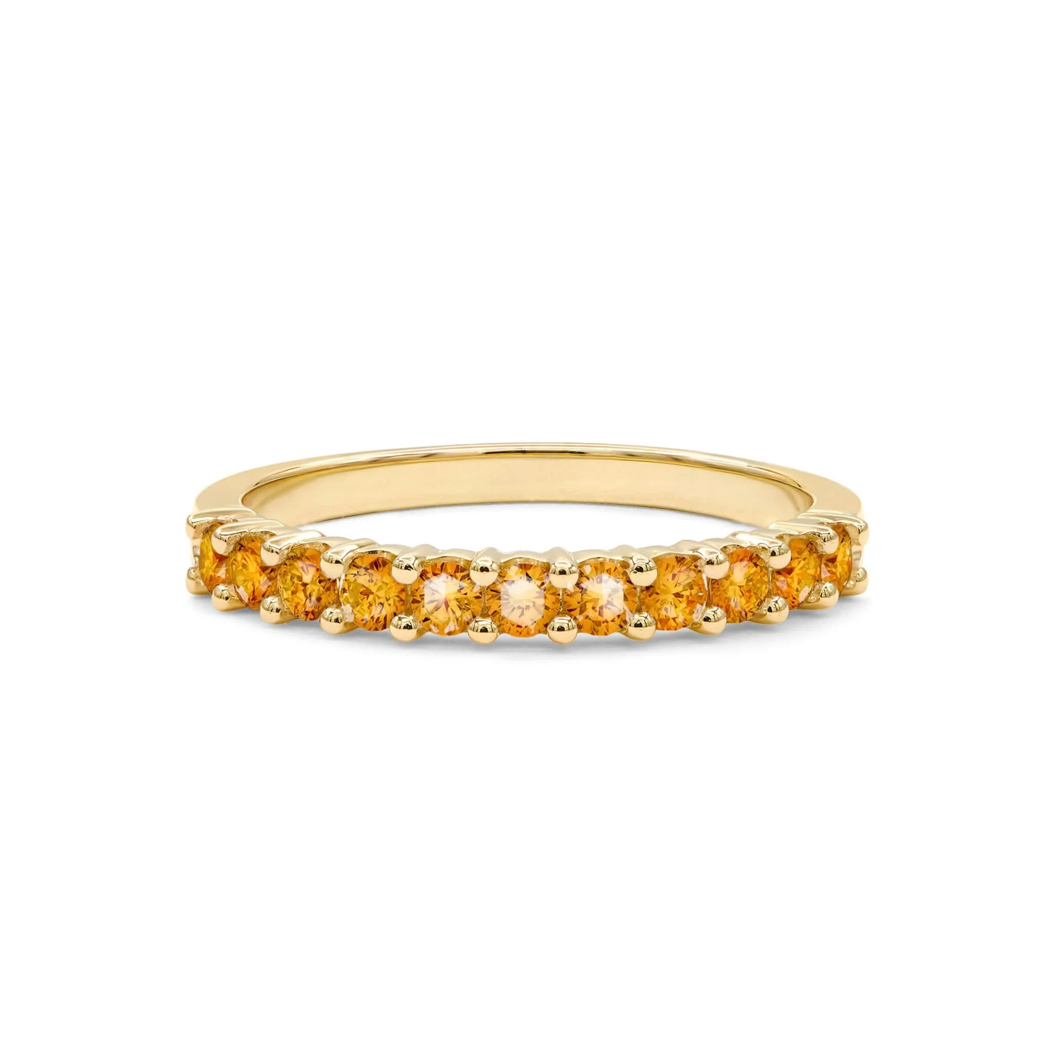Rosecliff Citrine Stackable Ring in 14k Gold (November) - Image 5