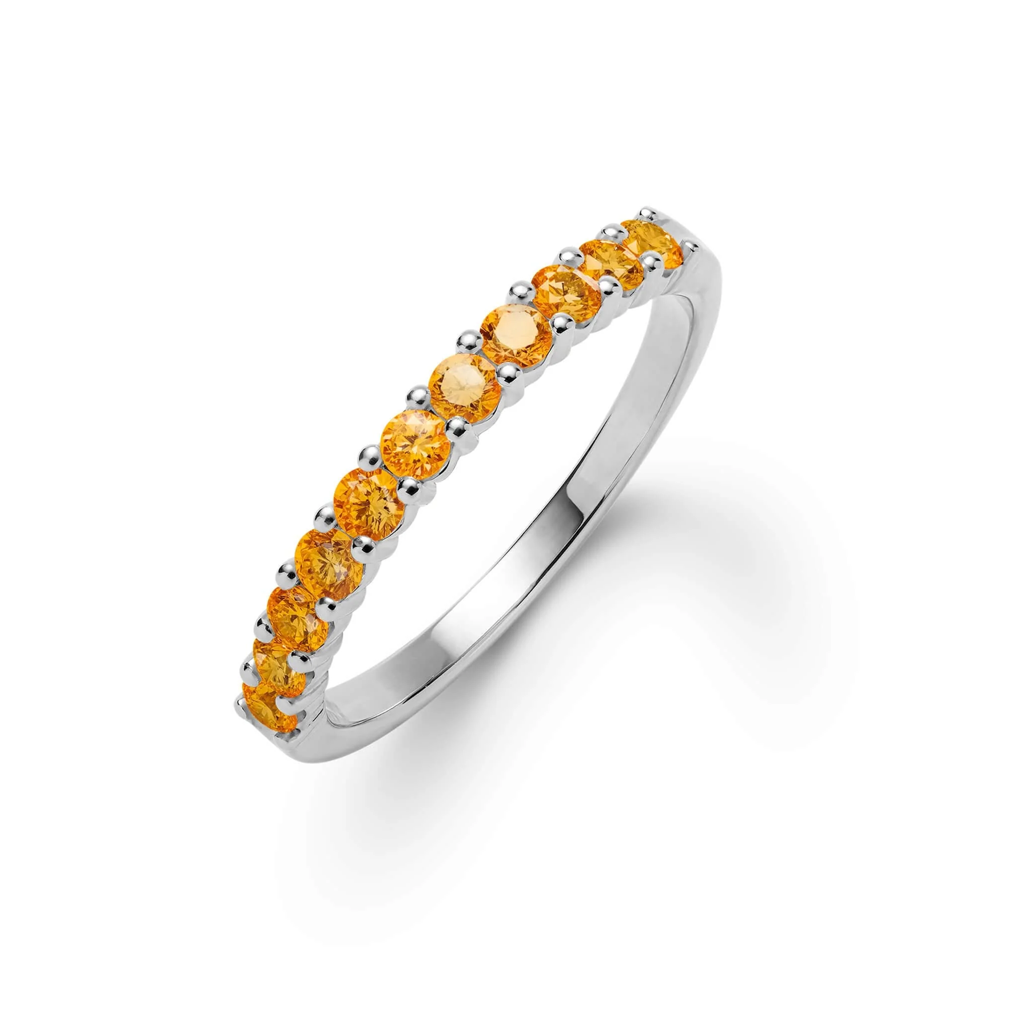 Rosecliff Citrine Stackable Ring in 14k Gold (November) - Image 8