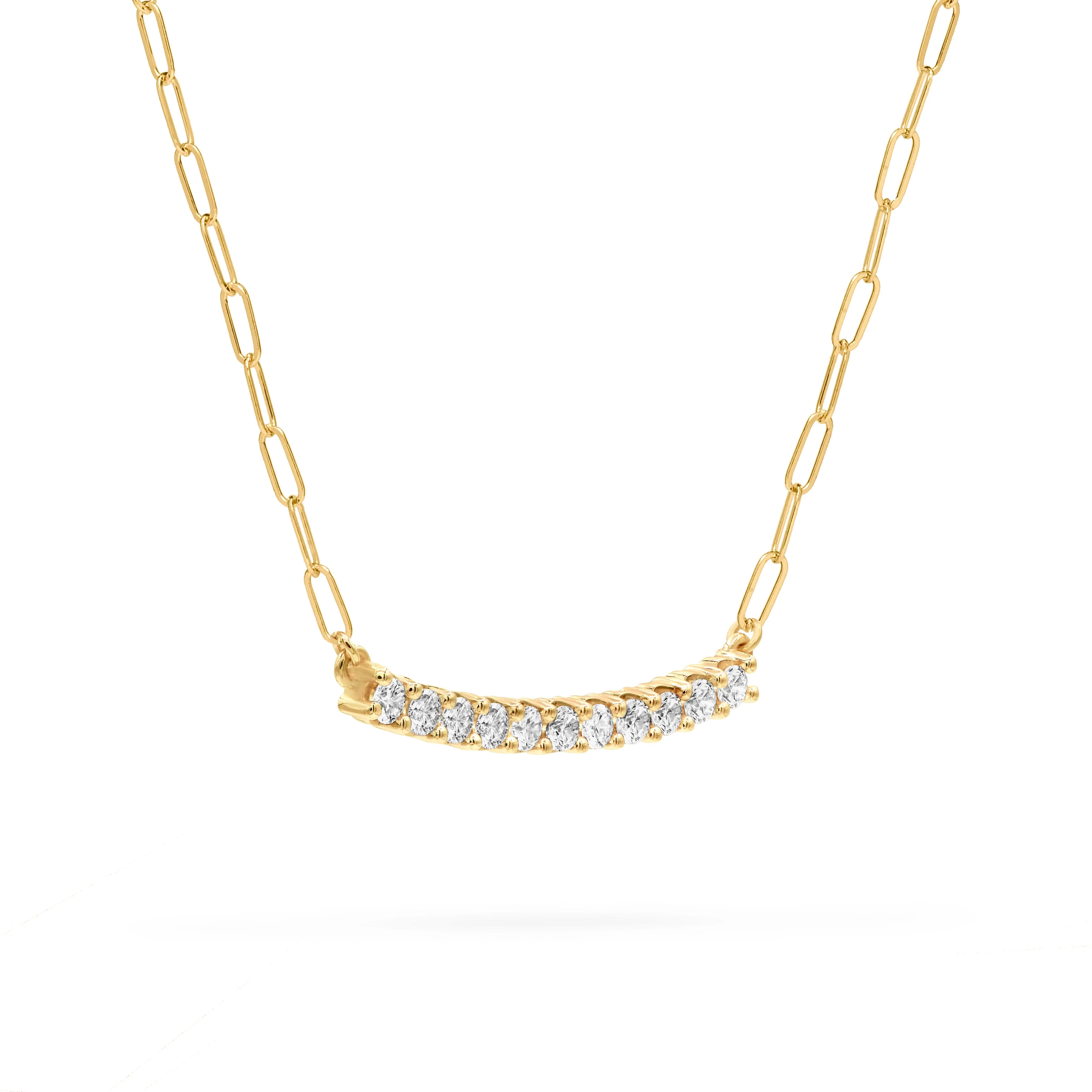Rosecliff Diamond Bar Adelaide Mini Necklace in 14k Gold - Image 4