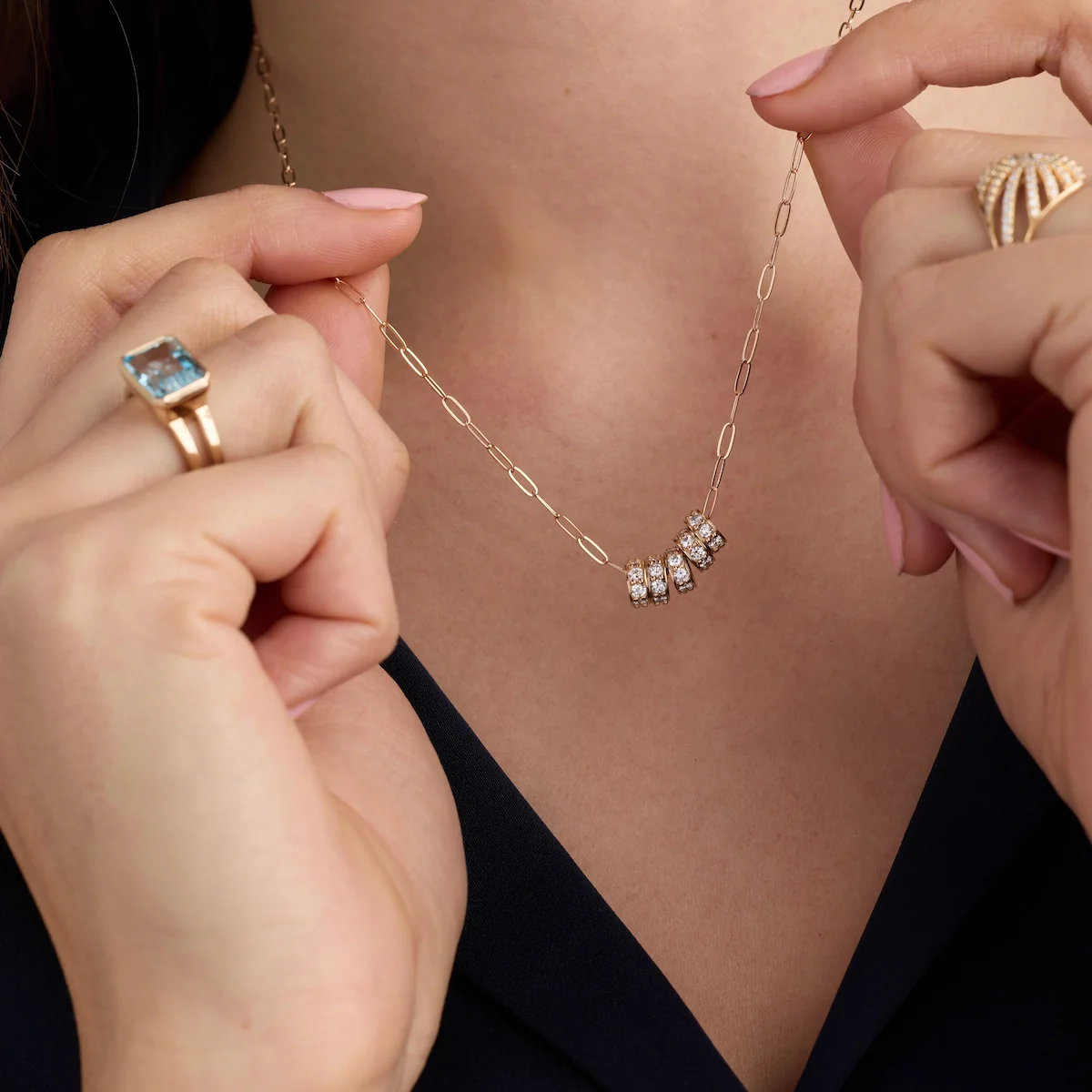 Rosecliff Diamond Bead in 14k Gold - Image 6