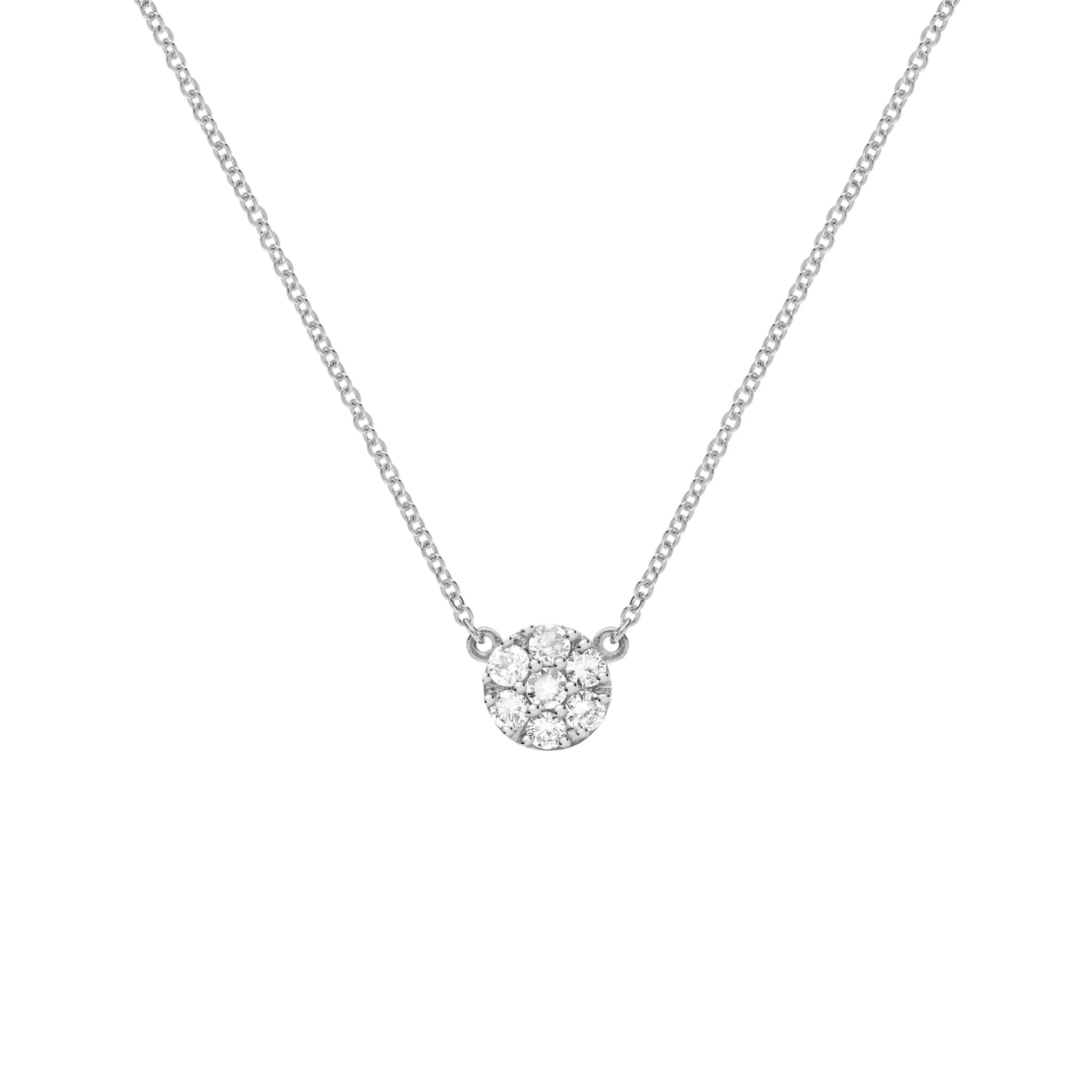 Rosecliff Diamond Mini Necklace in Solid 14k Gold - Image 5
