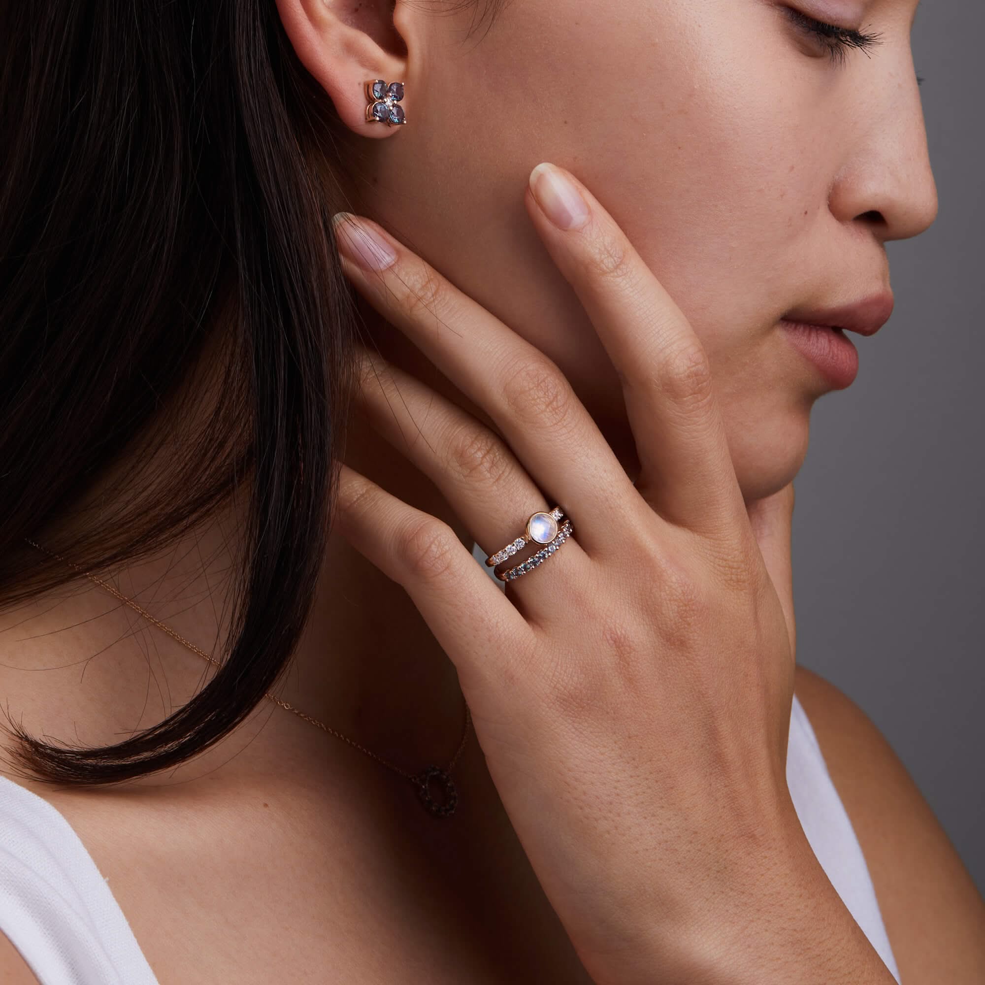 Rosecliff Grand Moonstone Ring in 14k Gold (June) - Image 9