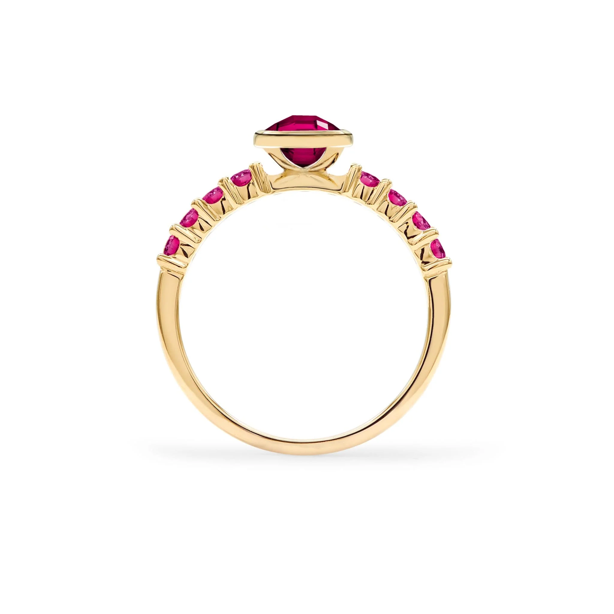 Rosecliff Grand Ruby Ring in 14k Gold (July) - Image 5