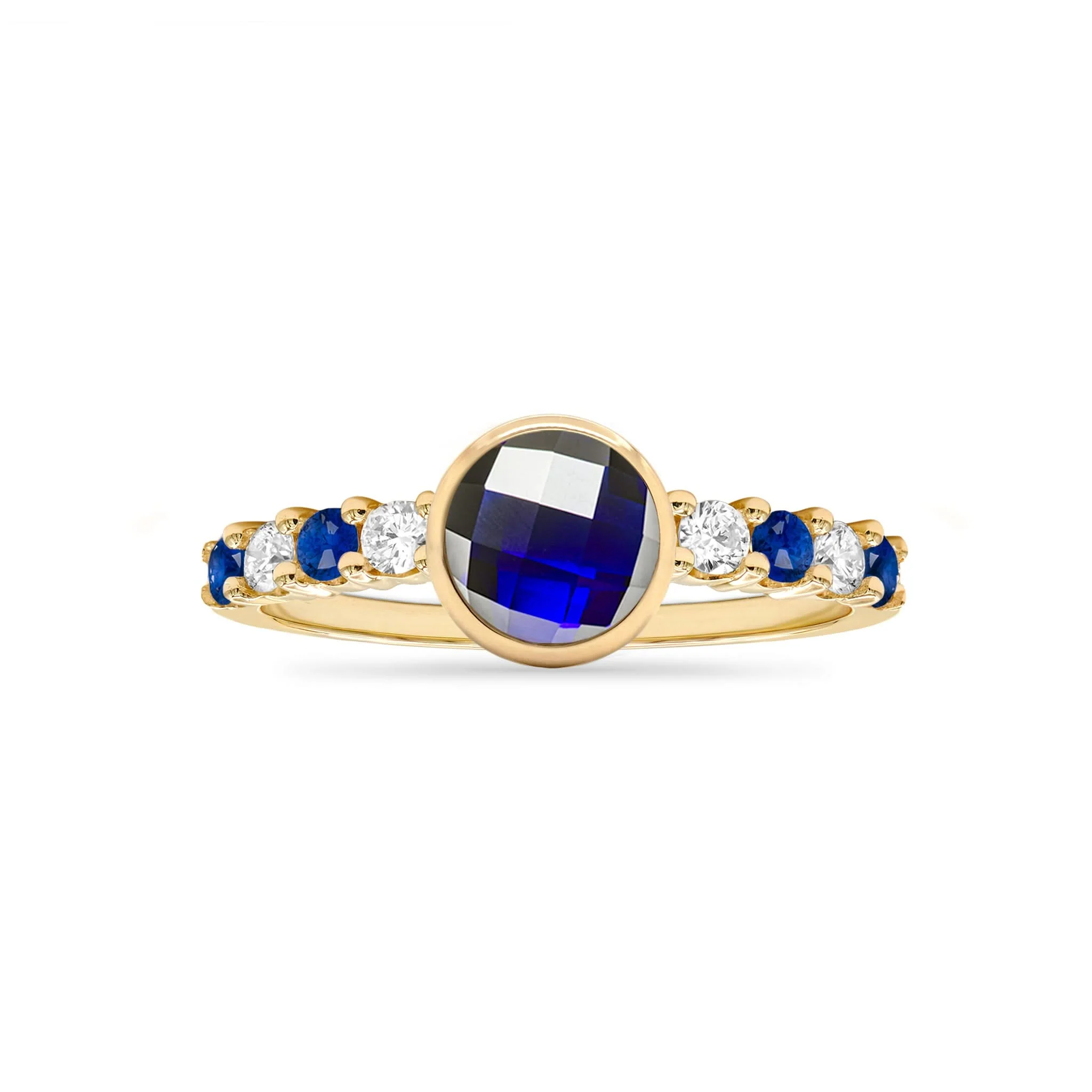Rosecliff Grand Sapphire Ring in 14k Gold (September) - Image 4