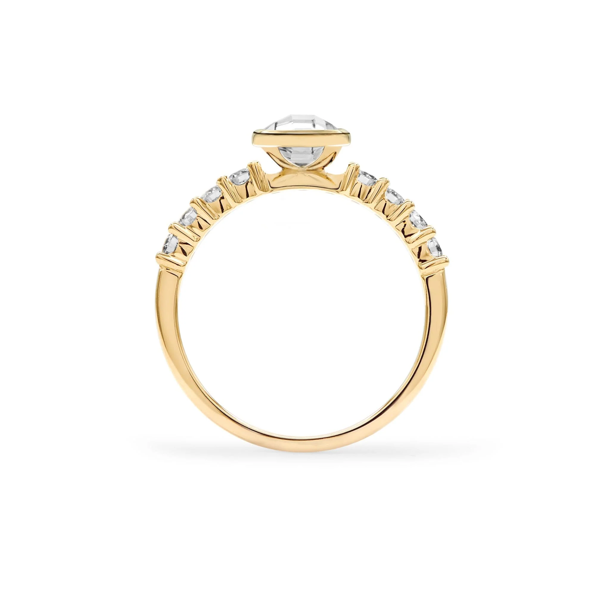 Rosecliff Grand White Topaz Ring in 14k Gold (April) - Image 4