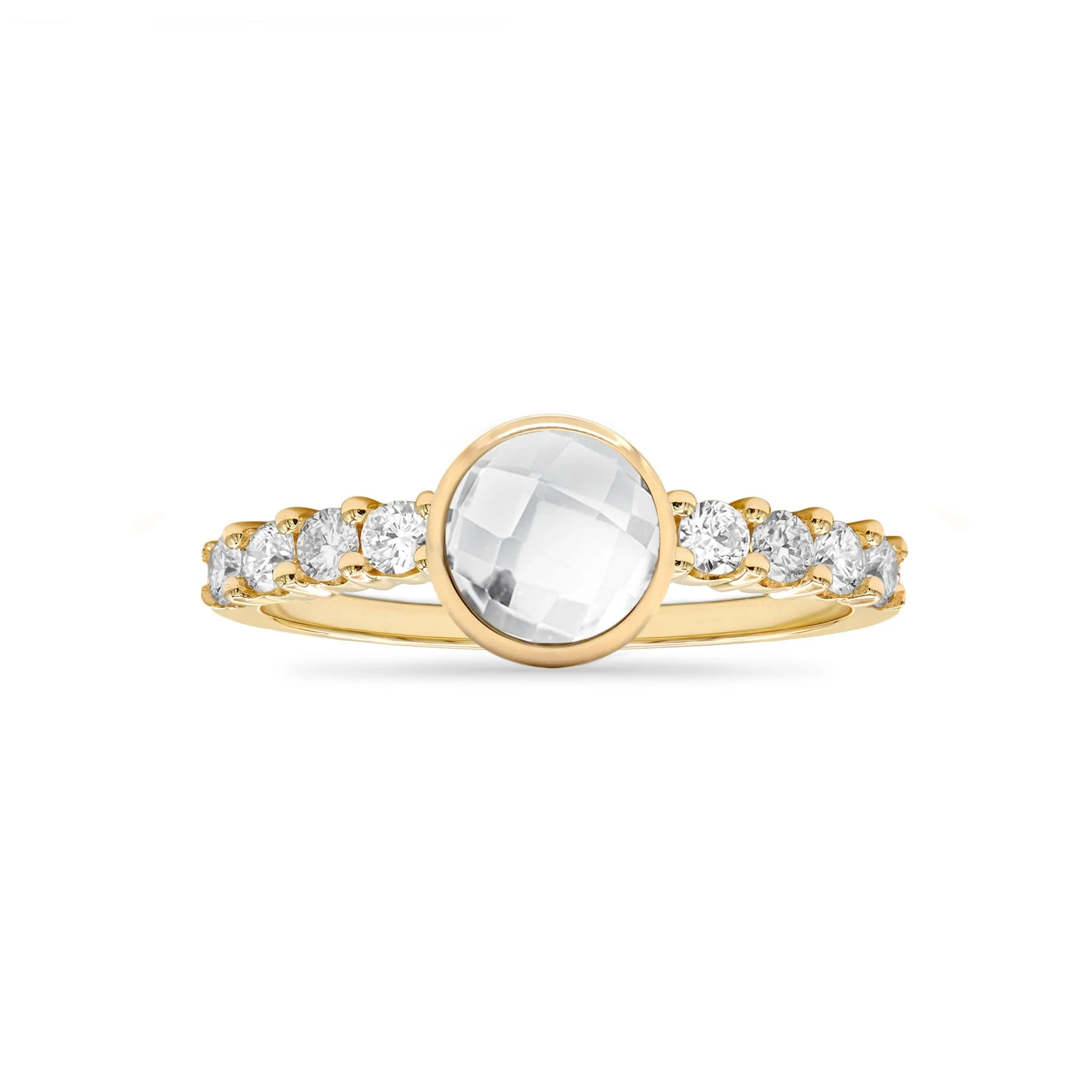 Rosecliff Grand White Topaz Ring in 14k Gold (April) - Image 5