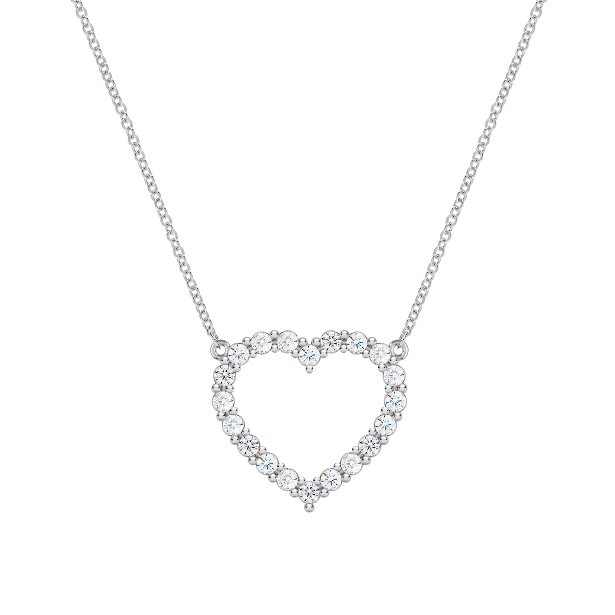 Rosecliff Heart Diamond Necklace in 14k Gold (April) - Image 9