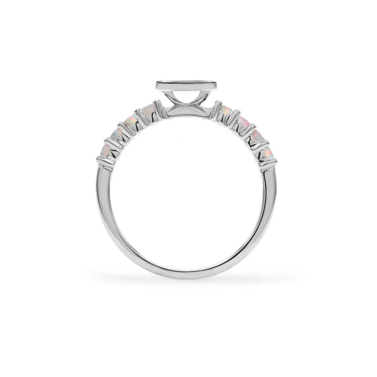 Rosecliff Letter Opal Ring in 14k Gold (October) - Image 9