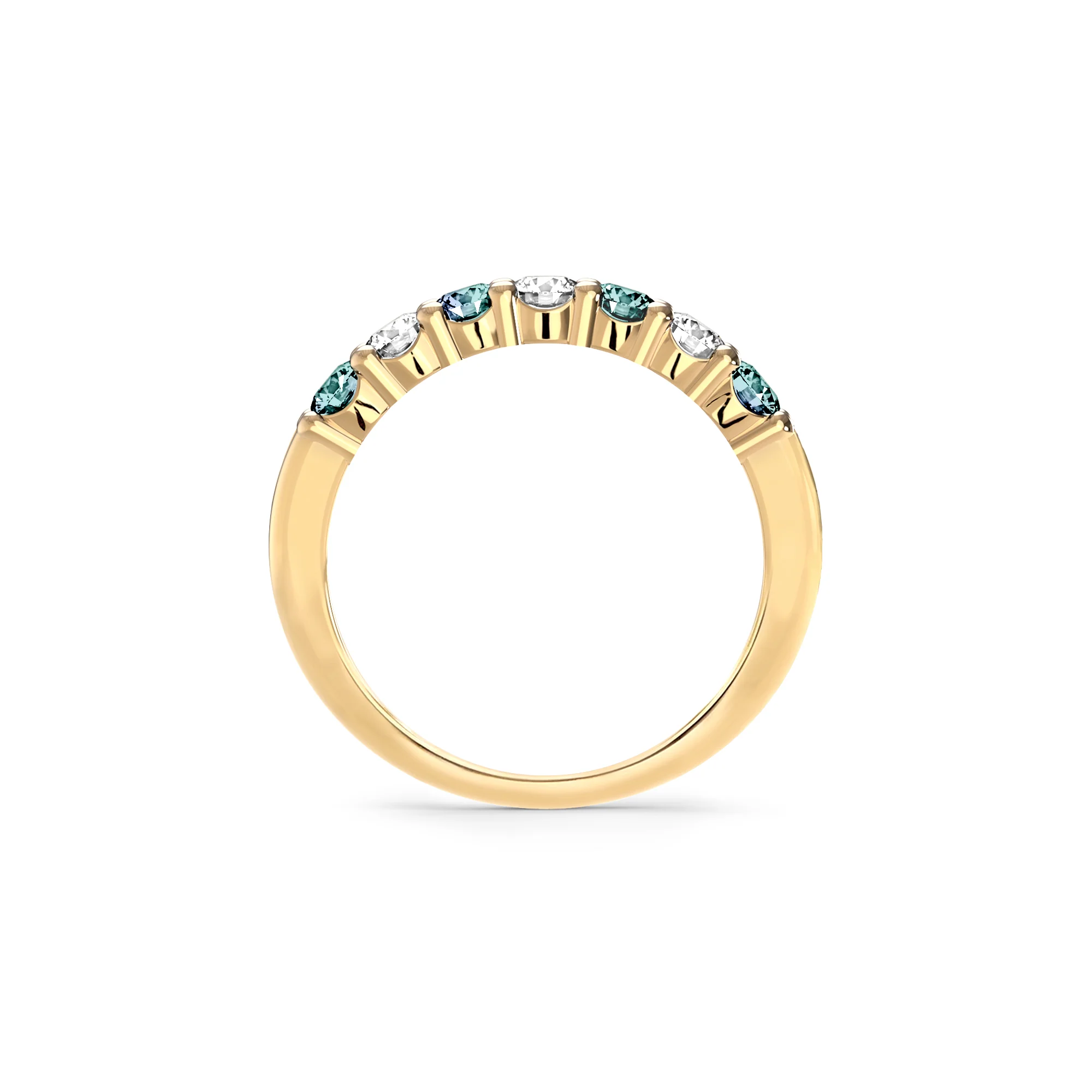Rosecliff Luxe Diamond & Alexandrite Stackable Ring in 14k Gold (June) - Image 4