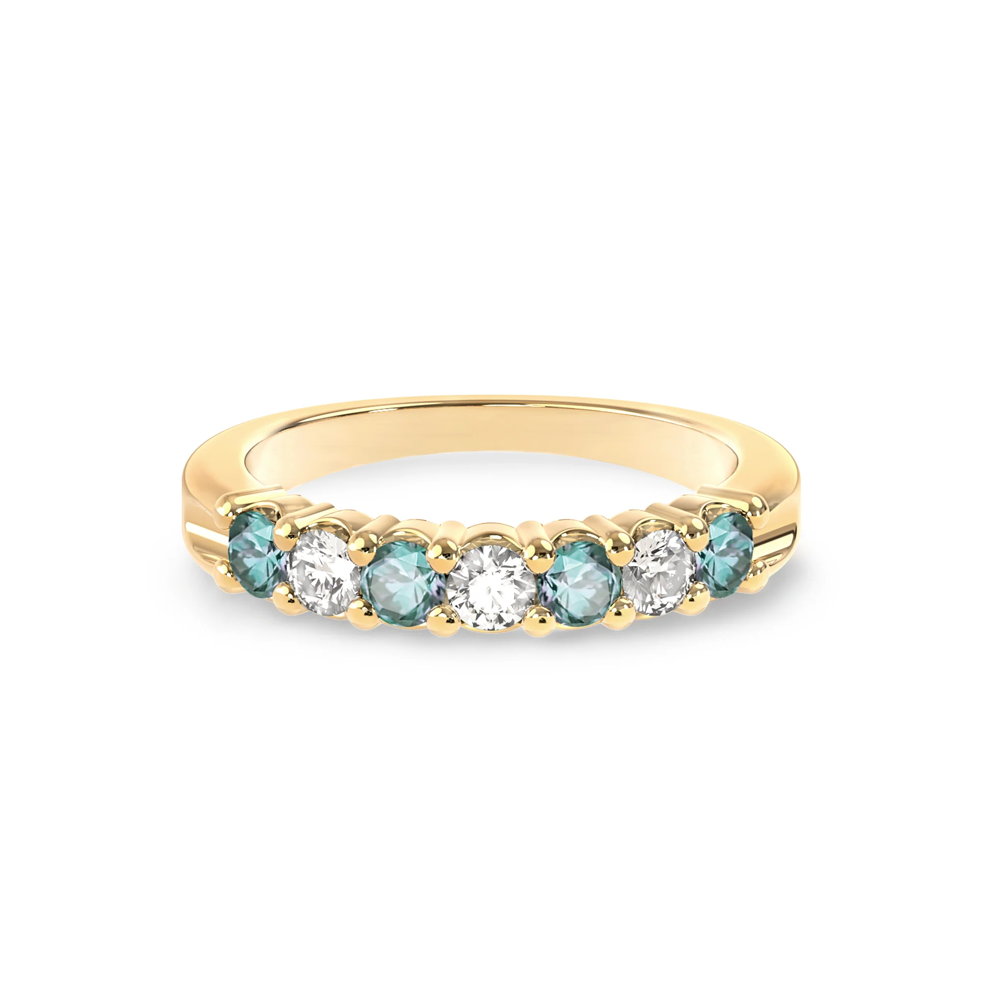 Rosecliff Luxe Diamond & Alexandrite Stackable Ring in 14k Gold (June) - Image 5