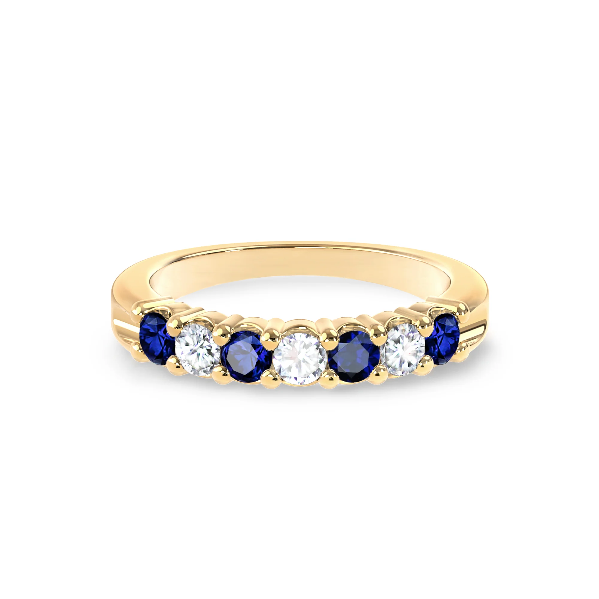Rosecliff Luxe Diamond & Sapphire Stackable Ring in 14k Gold (September) - Image 5