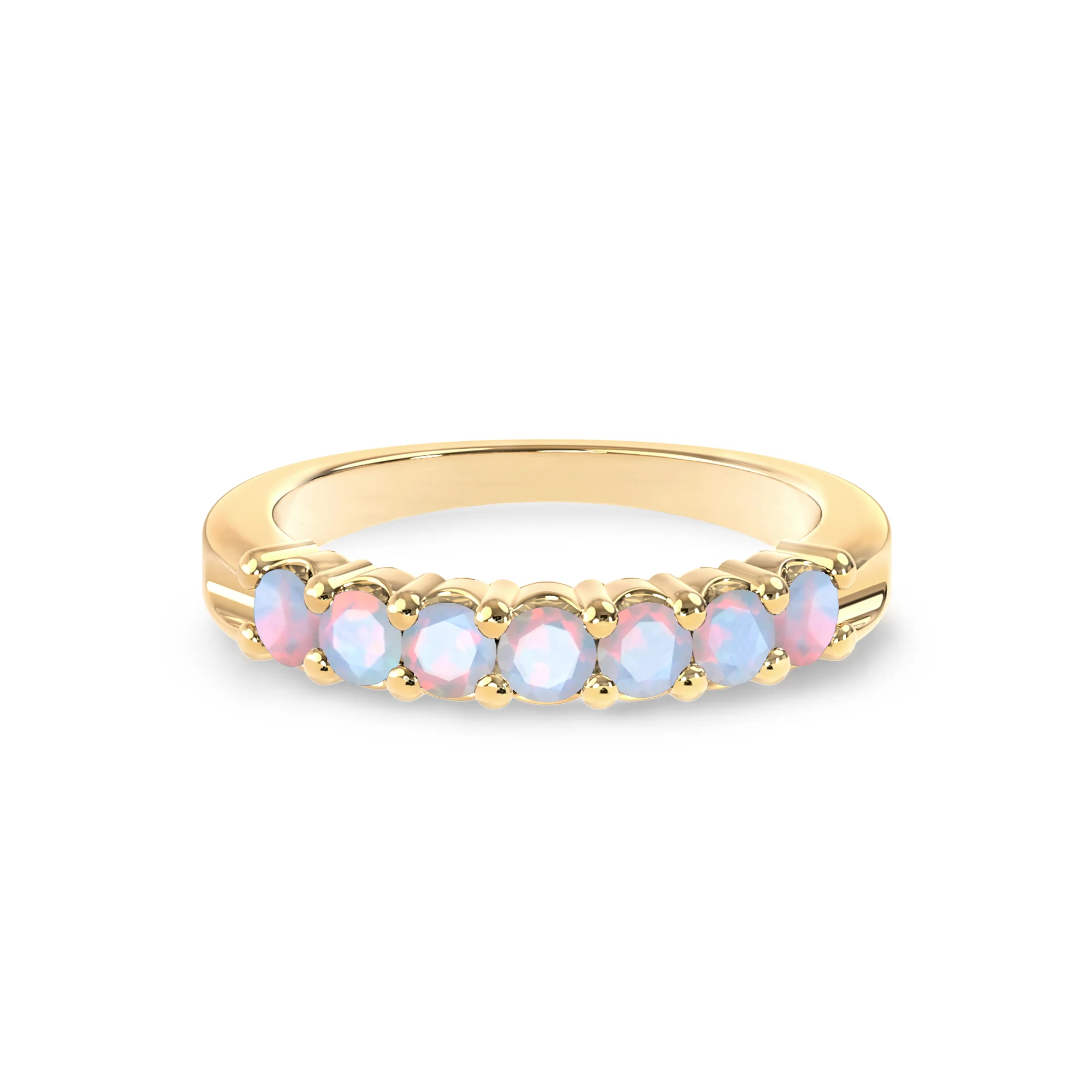 Rosecliff Luxe Opal Stackable Ring in 14k Gold (October) - Image 5