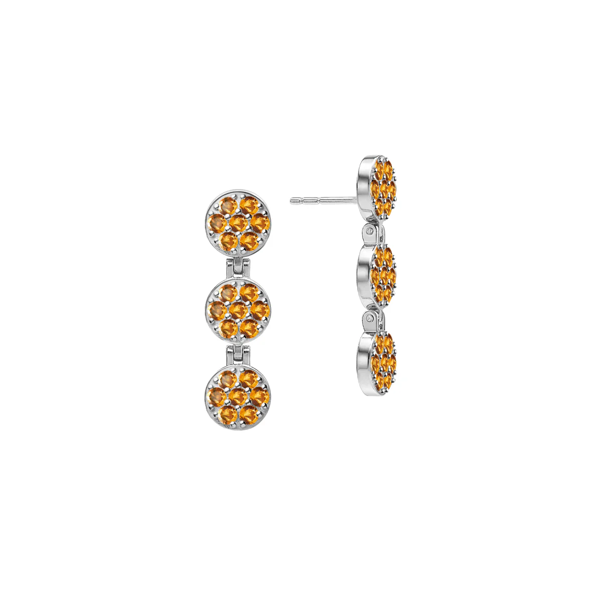Rosecliff Citrine Drop Earrings in 14k Gold (November) - Image 4