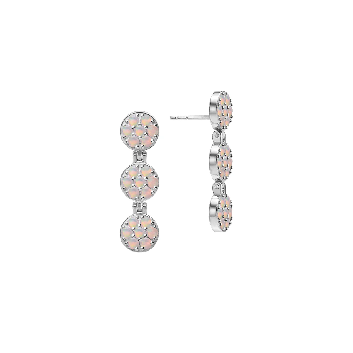 Rosecliff Opal Drop Earrings in 14k Gold (October) - Image 4
