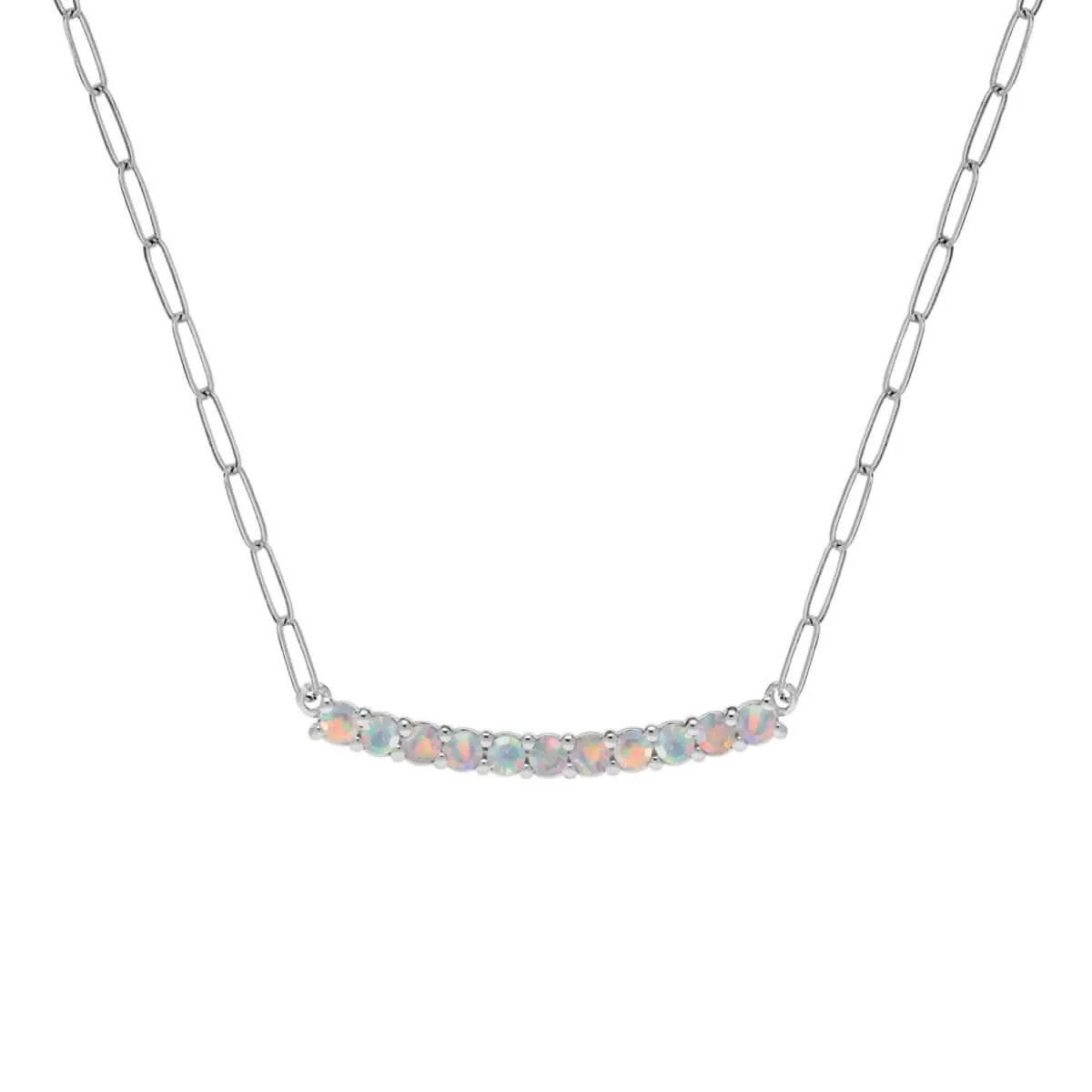 Rosecliff Opal Bar Adelaide Mini Necklace in 14k Gold (October) - Image 8