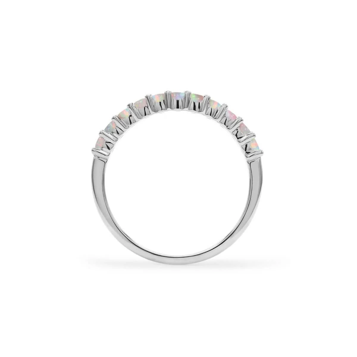 Rosecliff Opal Stackable Ring in 14k Gold (October) - Image 8