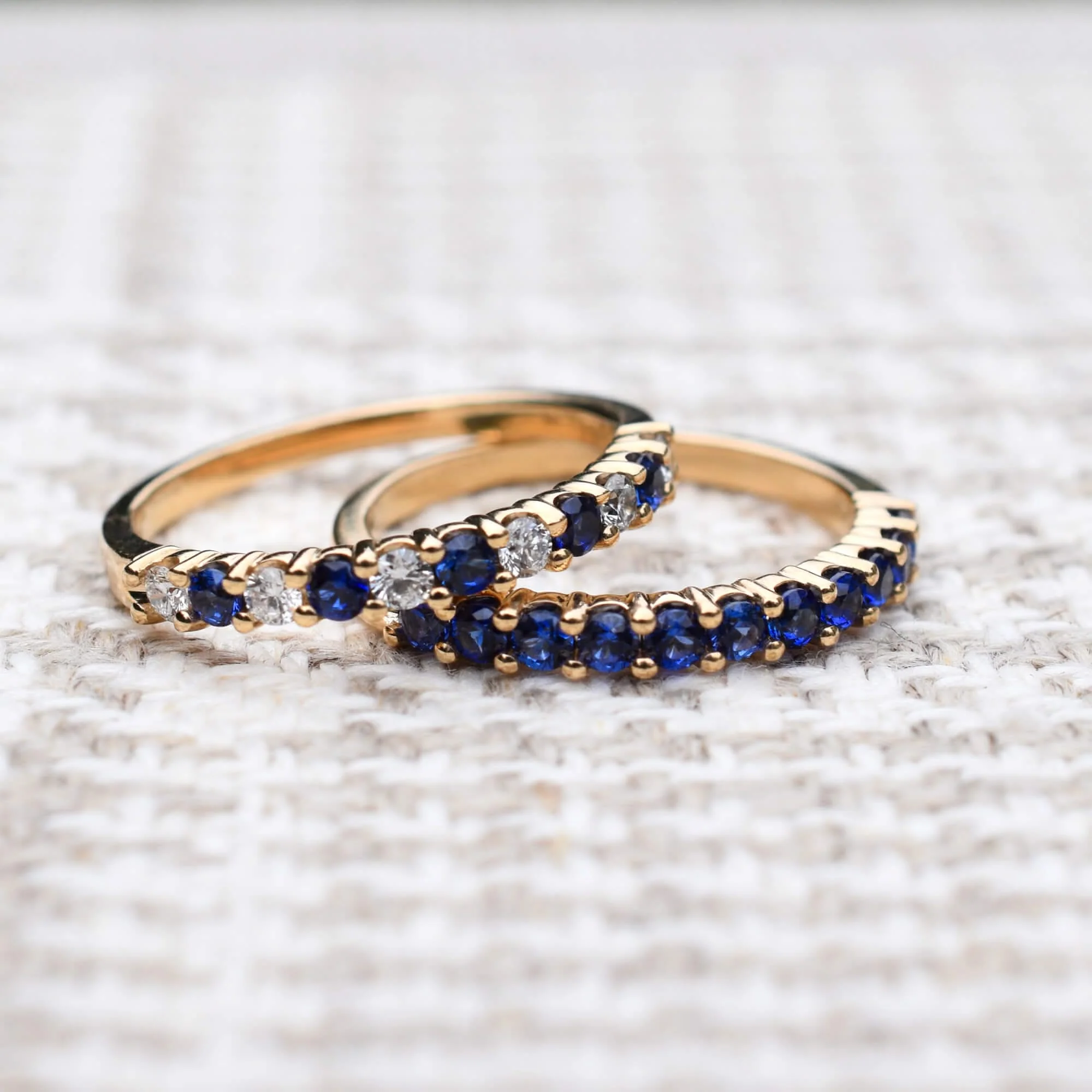 Rosecliff Sapphire Stackable Ring in 14k Gold (September) - Image 8