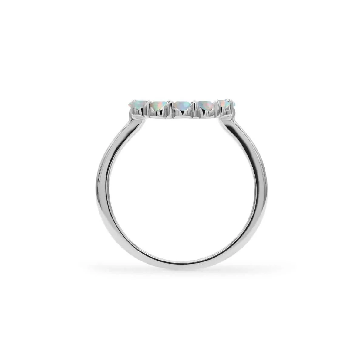 Rosecliff Small Circle Opal Ring in 14k Gold (October) - Image 7