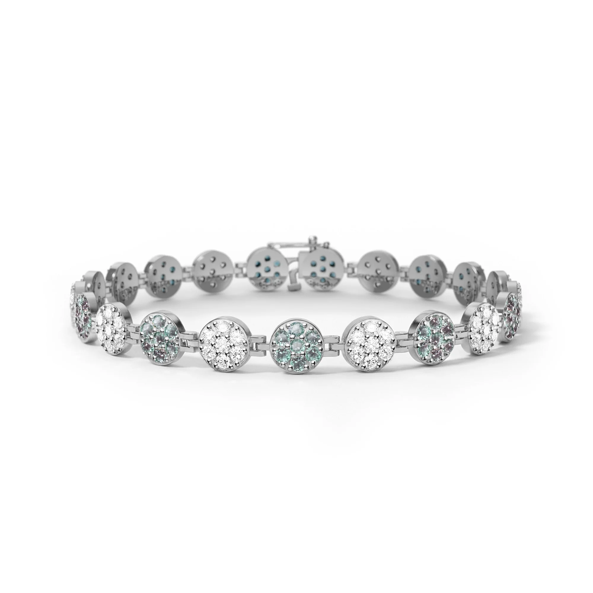 Rosecliff Tennis Diamond & Alexandrite Bracelet in 14k Gold (June) - Image 5