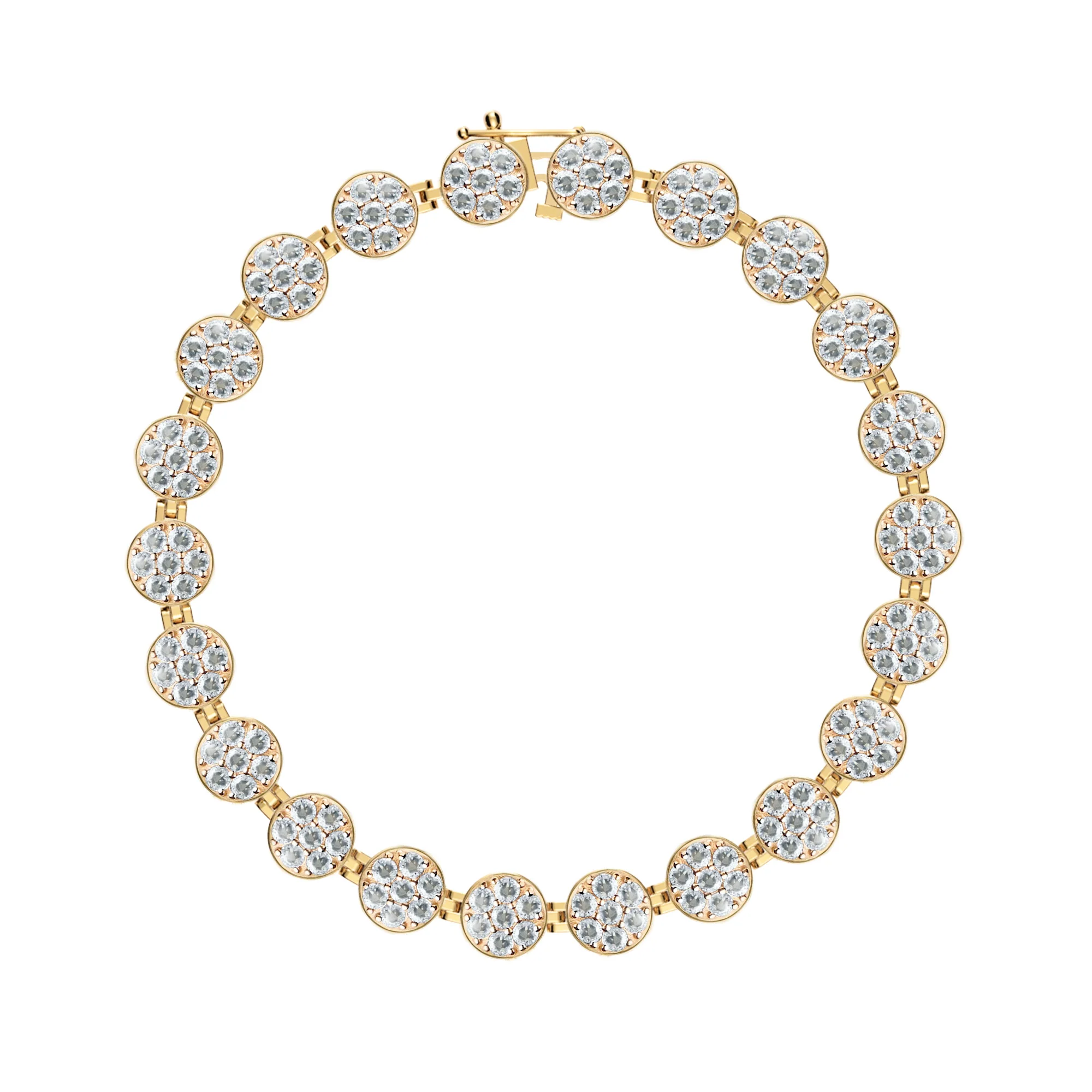 Rosecliff Tennis Aquamarine Bracelet in 14k Gold (March) - Image 4