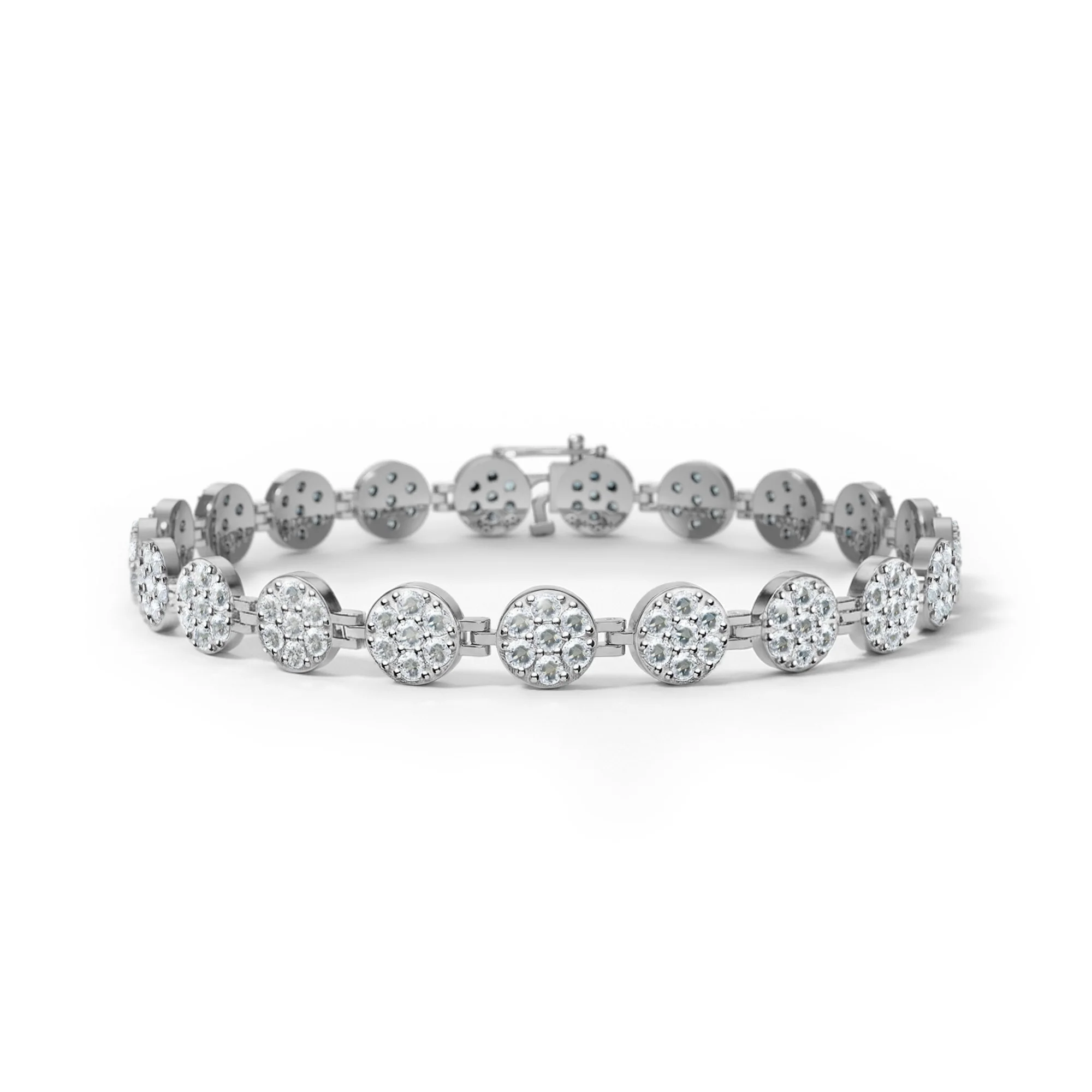 Rosecliff Tennis Aquamarine Bracelet in 14k Gold (March) - Image 5
