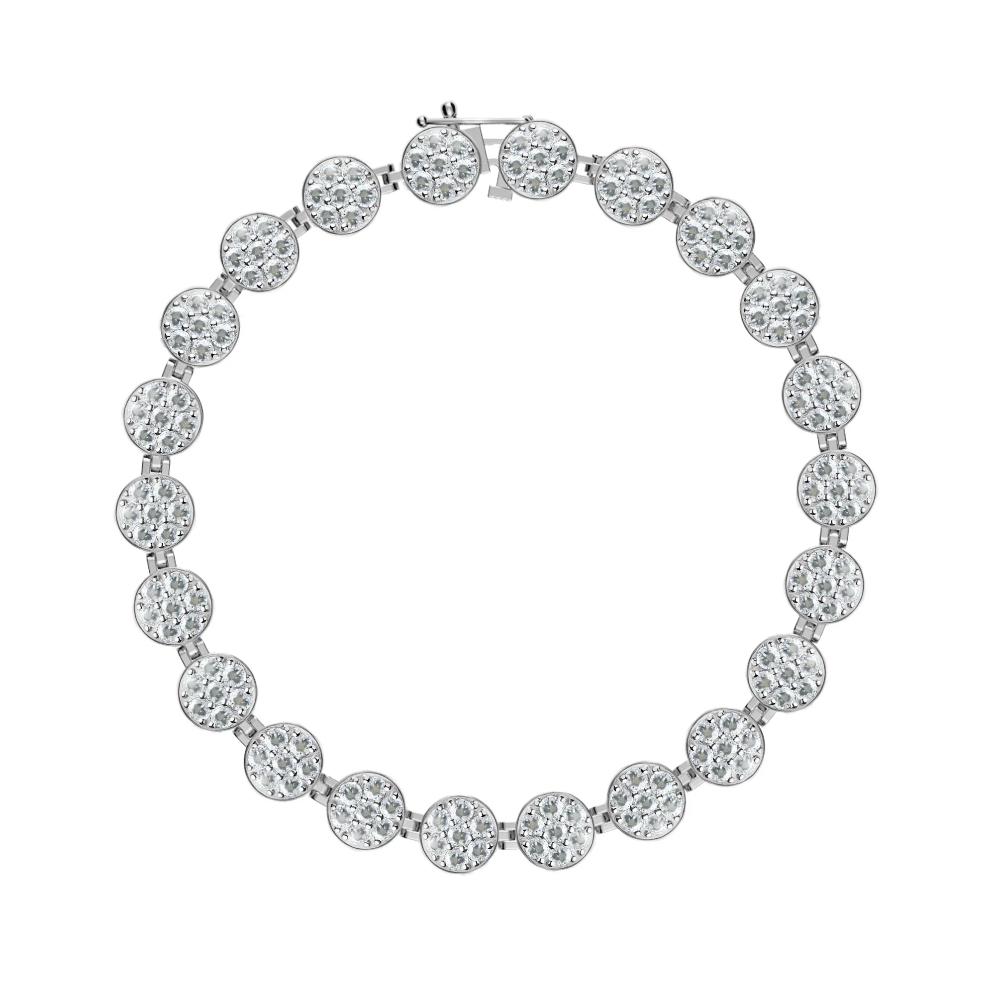 Rosecliff Tennis Aquamarine Bracelet in 14k Gold (March) - Image 7