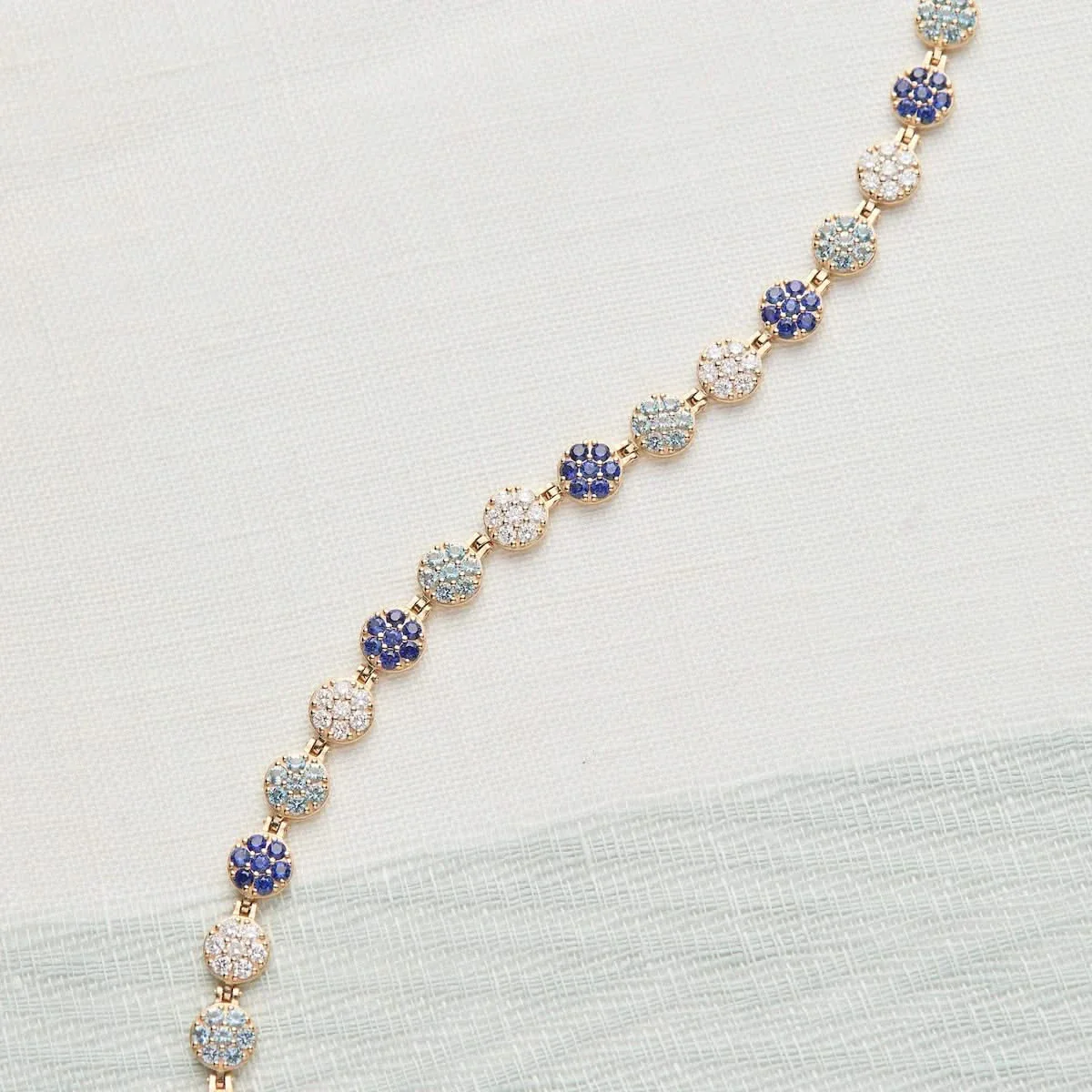 Rosecliff Tennis Bracelet in 14k Gold - Image 6