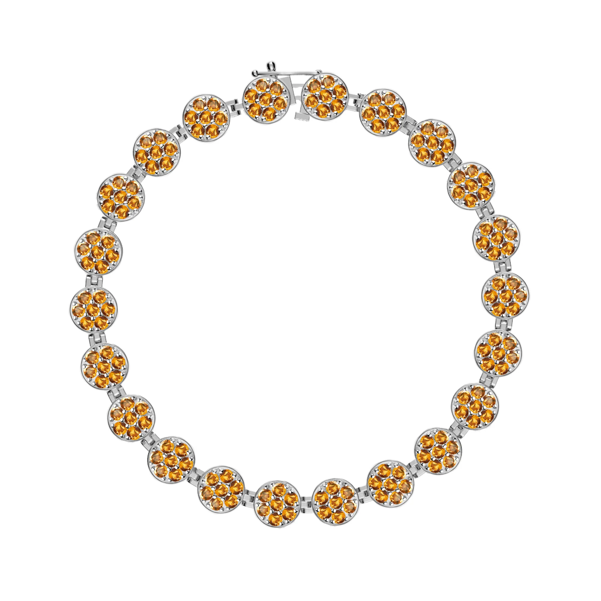 Rosecliff Tennis Citrine Bracelet in 14k Gold (November) - Image 7