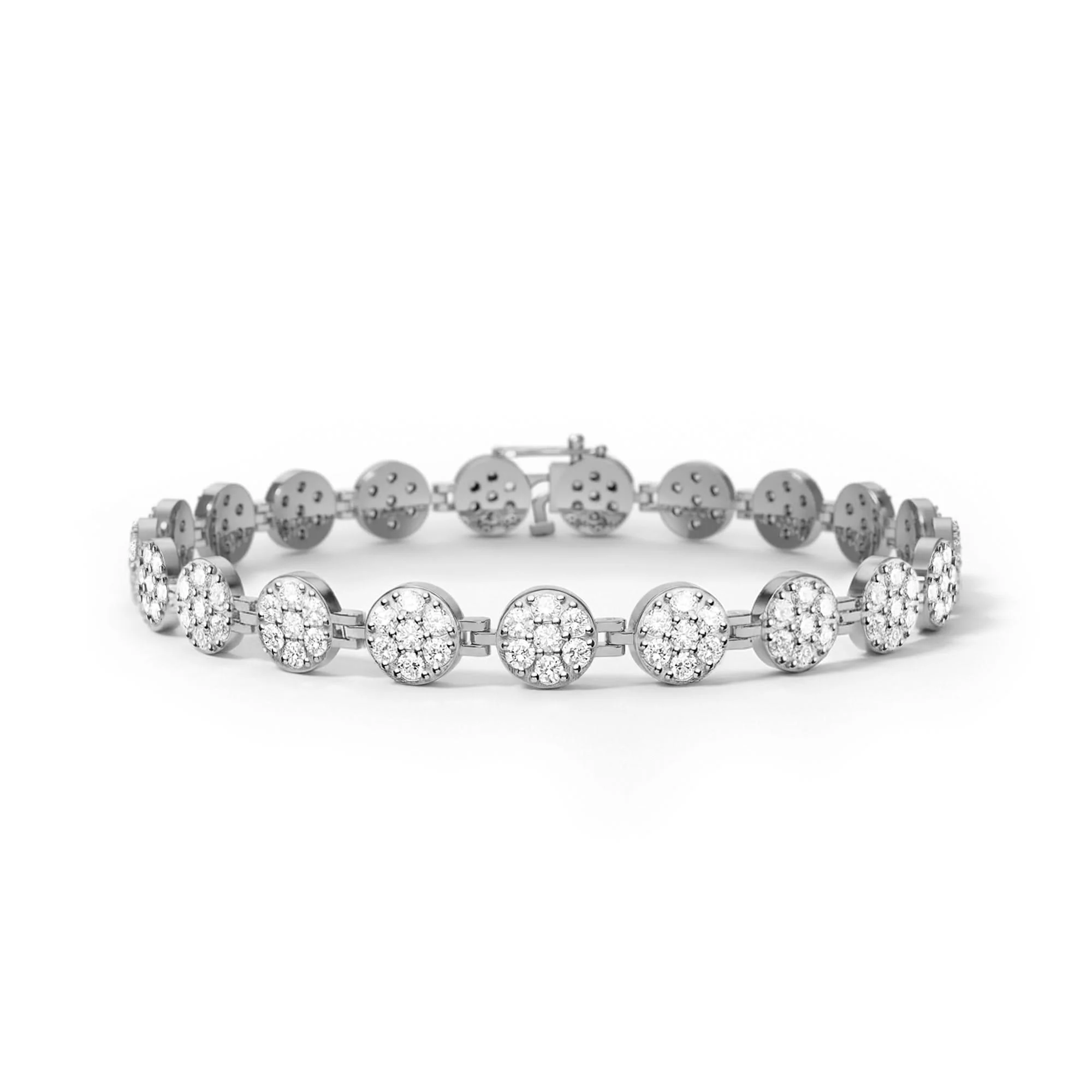 Rosecliff Tennis Bracelet in 14k Gold - Image 8
