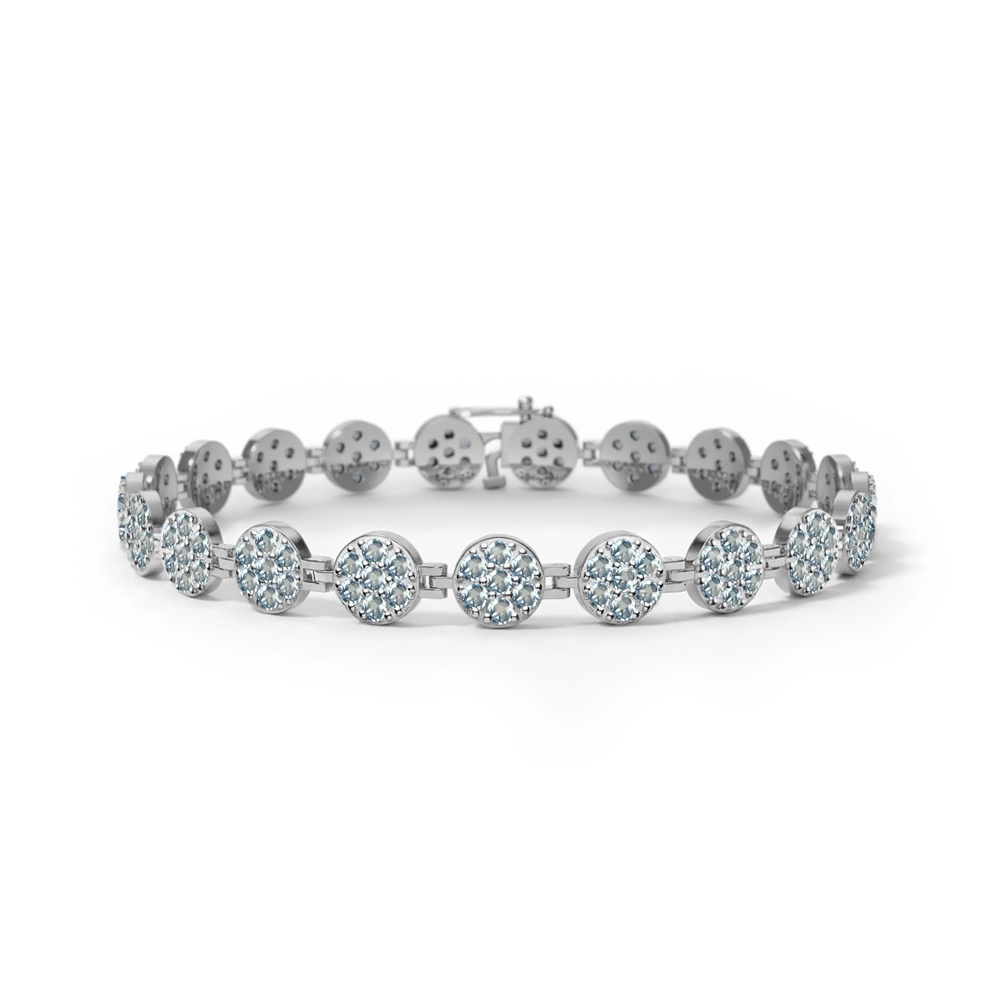 Rosecliff Tennis Nantucket Blue Topaz Bracelet in 14k Gold (December) - Image 5