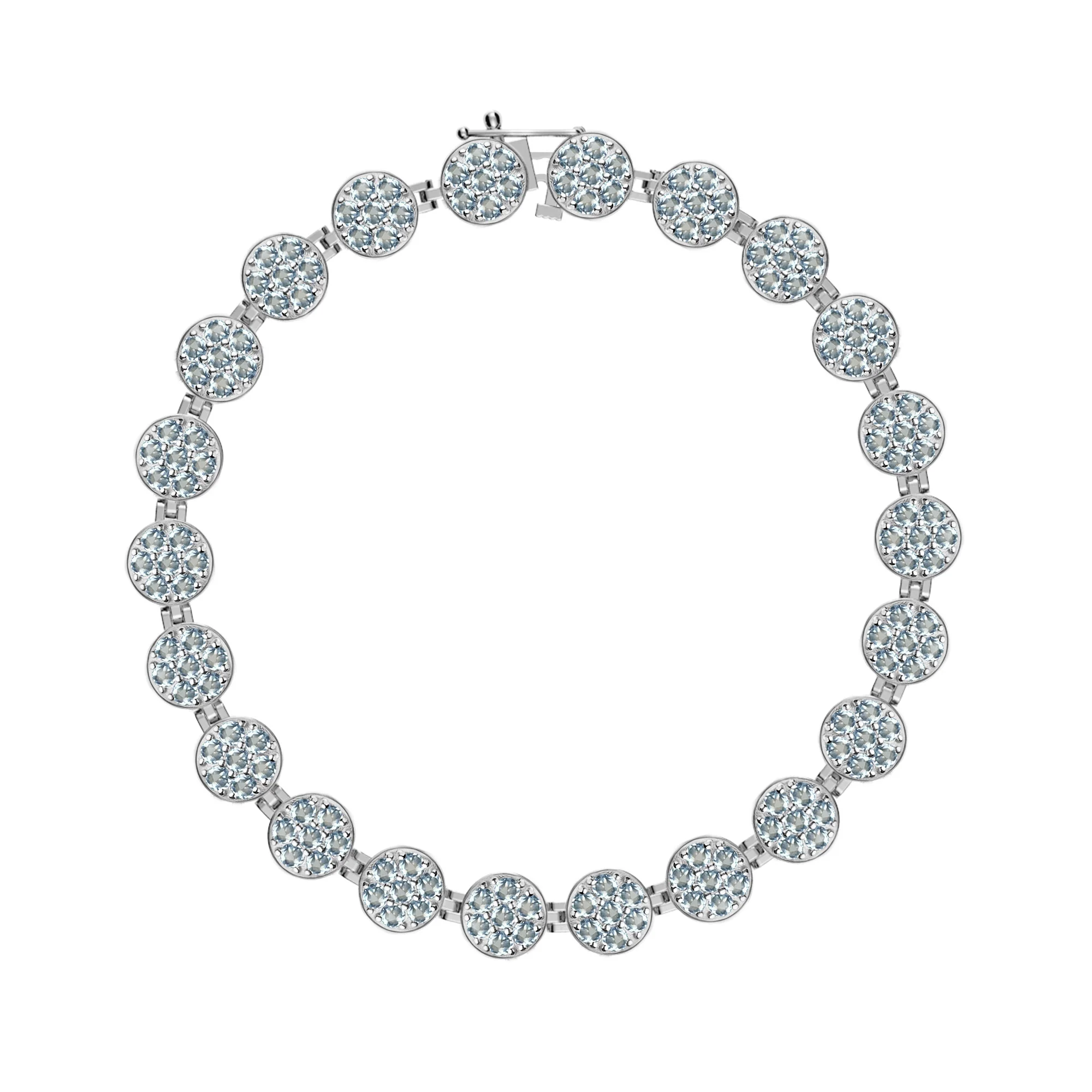 Rosecliff Tennis Nantucket Blue Topaz Bracelet in 14k Gold (December) - Image 7