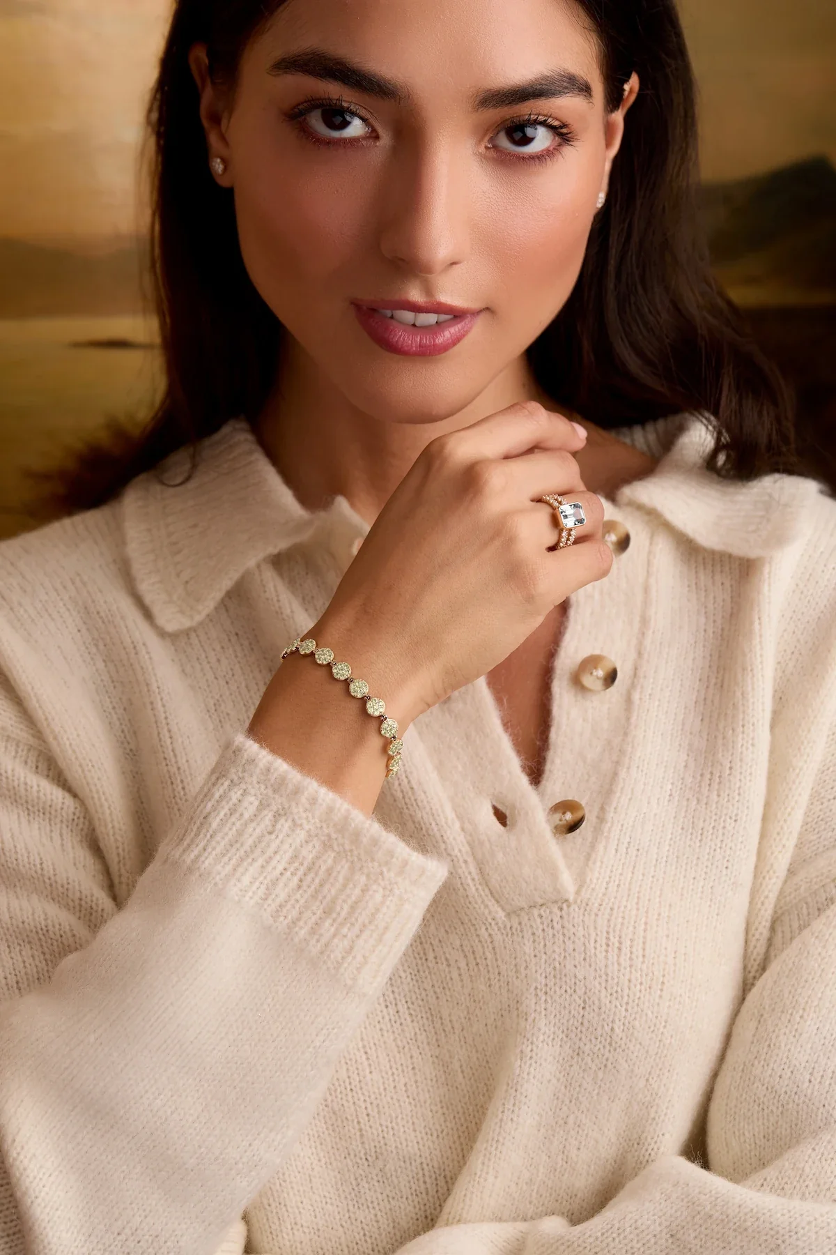 Rosecliff Tennis Peridot Bracelet in 14k Gold (August) - Image 2