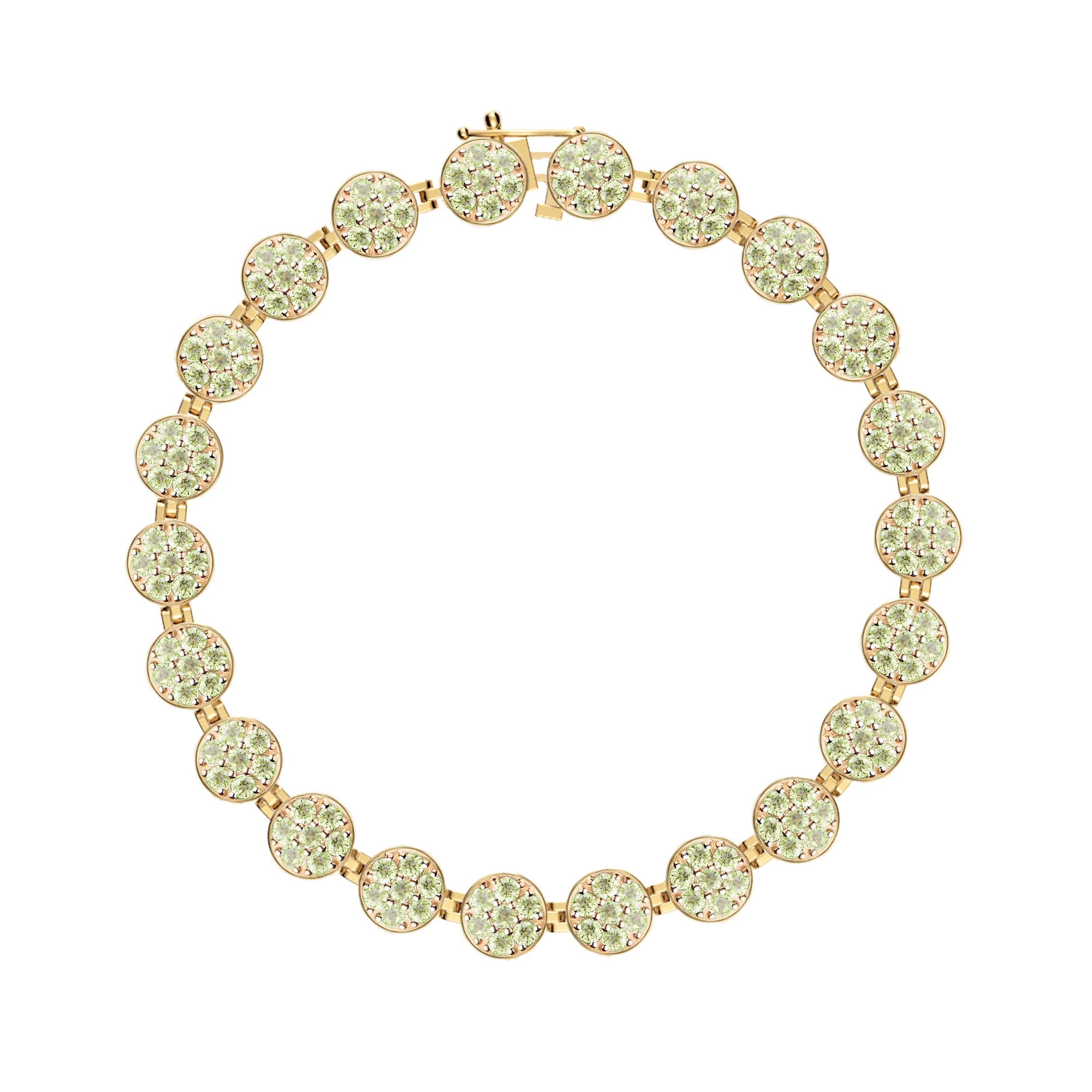 Rosecliff Tennis Peridot Bracelet in 14k Gold (August) - Image 4