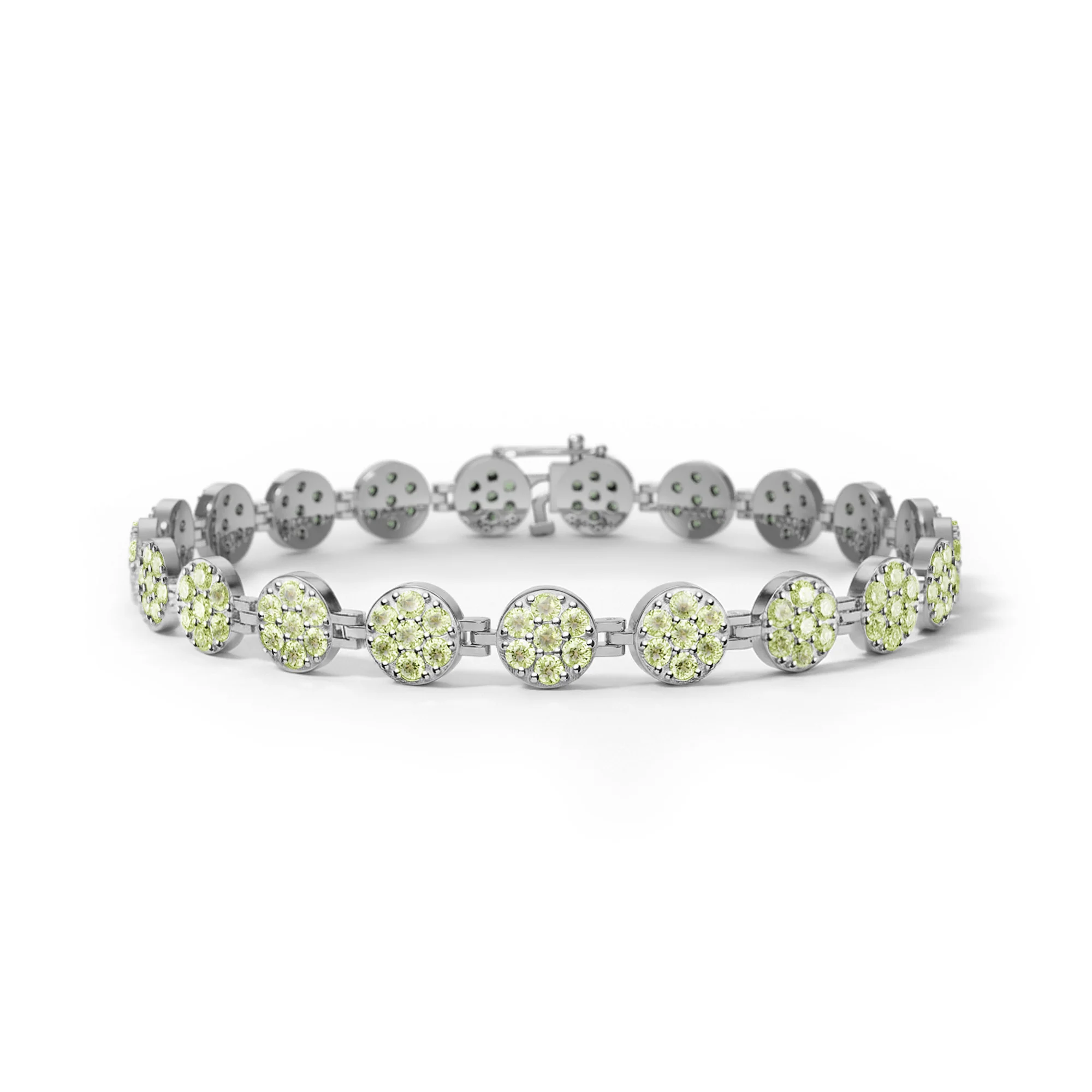 Rosecliff Tennis Peridot Bracelet in 14k Gold (August) - Image 5