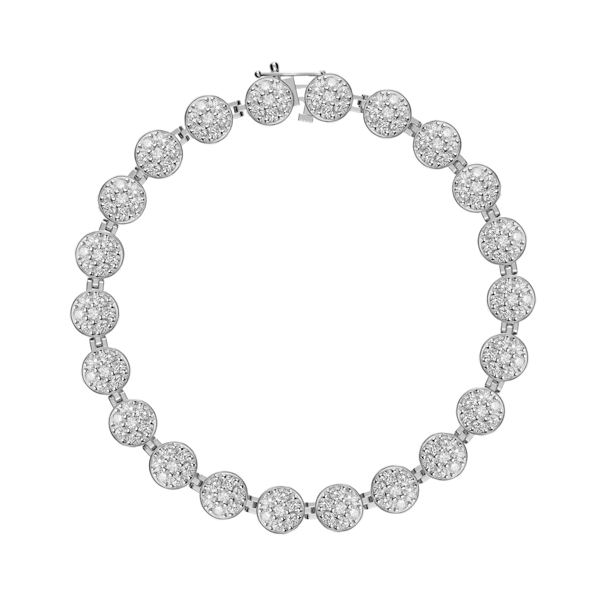 Rosecliff Tennis White Topaz Bracelet in 14k Gold (April) - Image 7