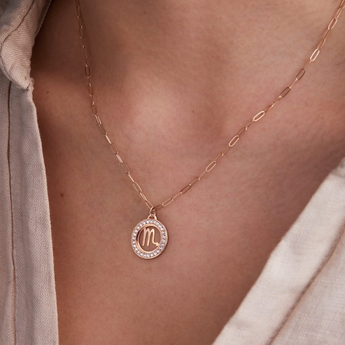 Scorpio & Birthstone Pendant in 14k Gold - Image 6