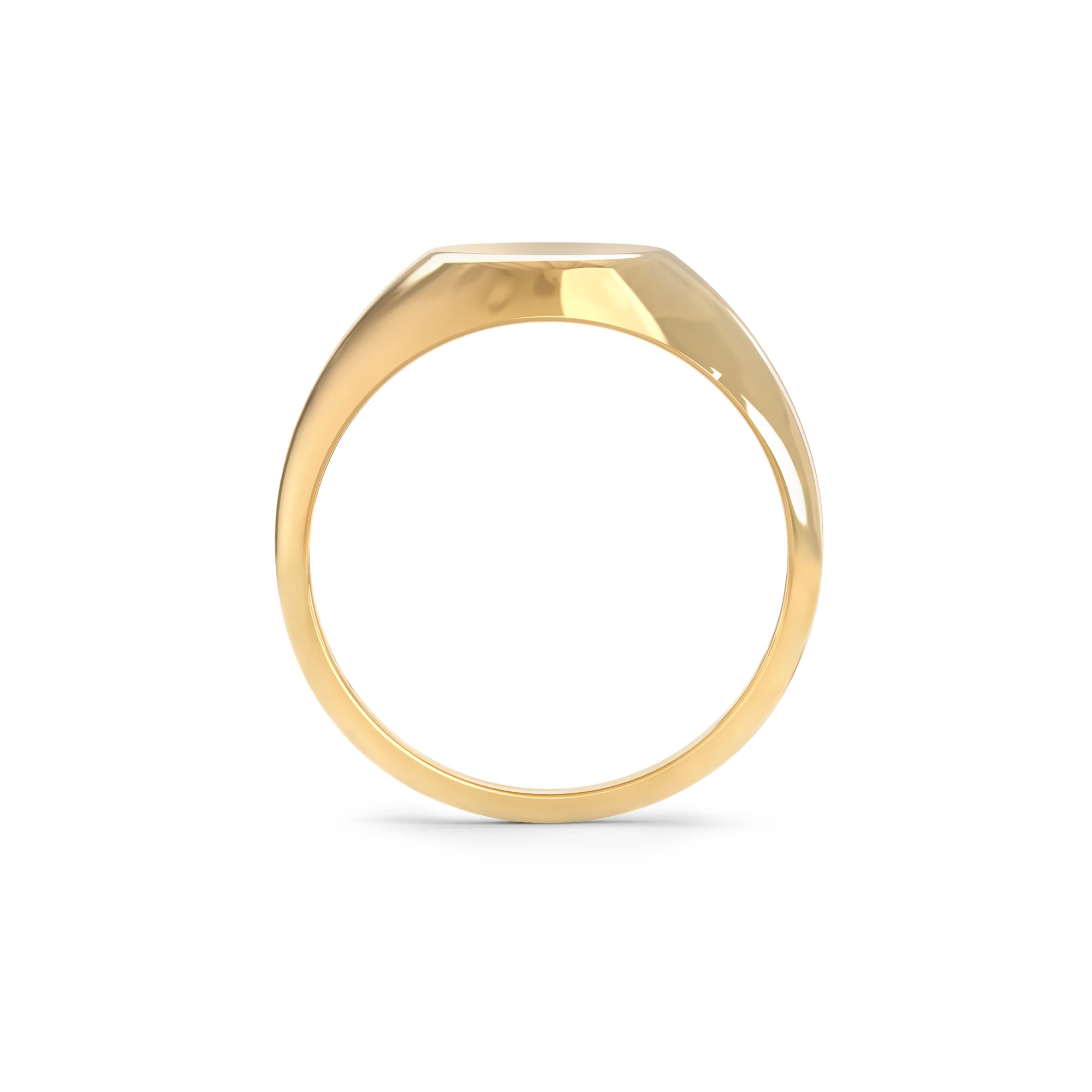 Signet Letter Ring in 14k Gold - Image 5