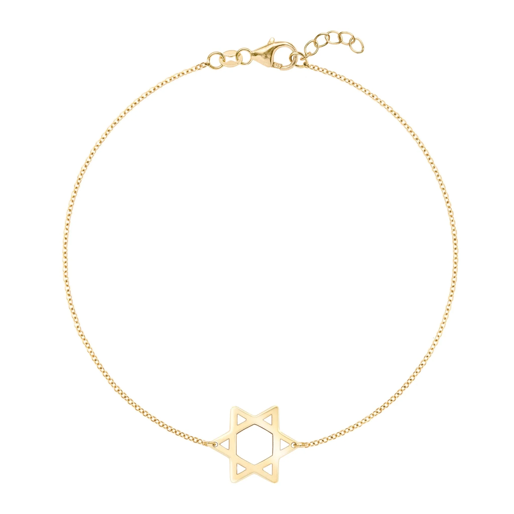 Star of David Bracelet in 14k Gold