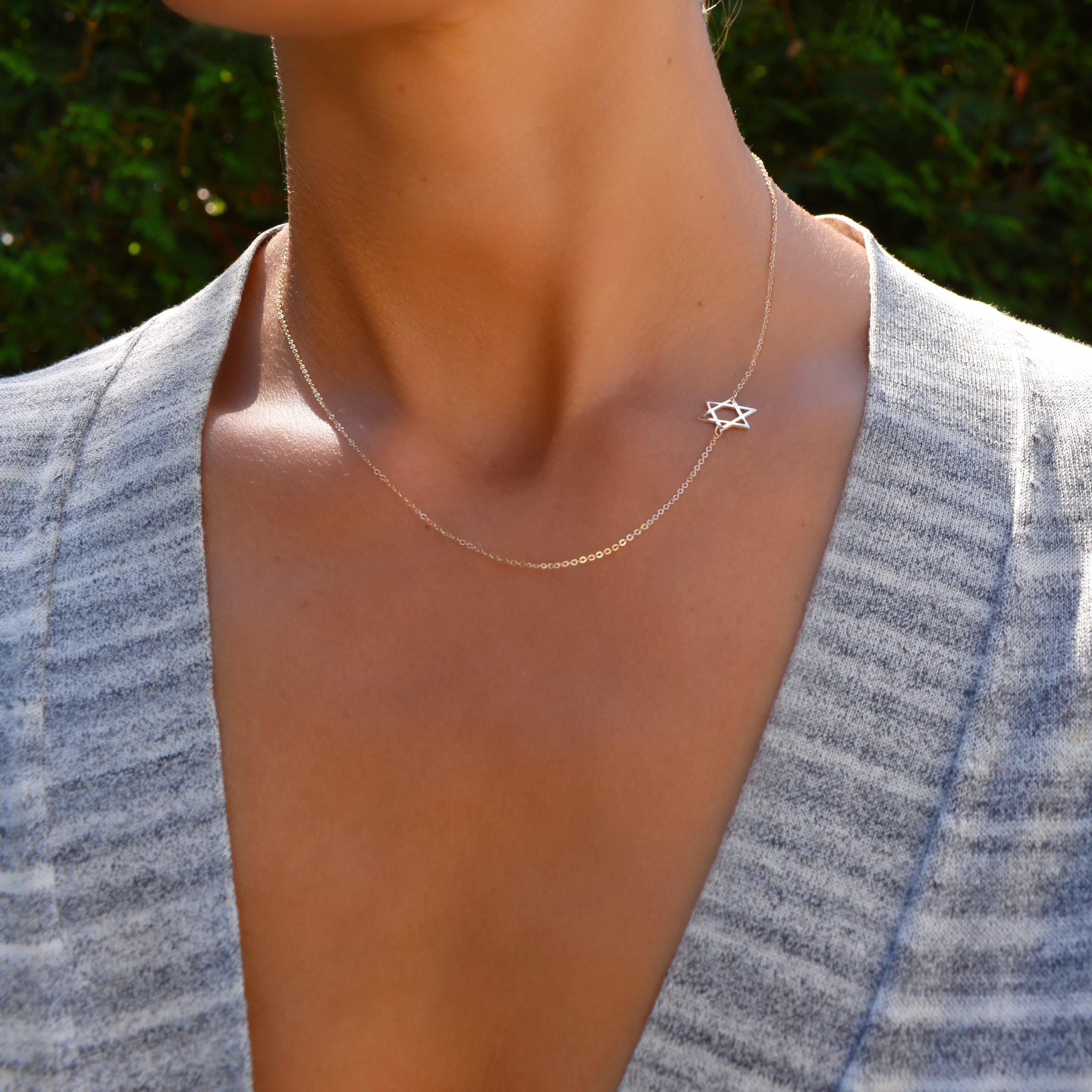 Star of David Necklace in 14k Gold - Image 2