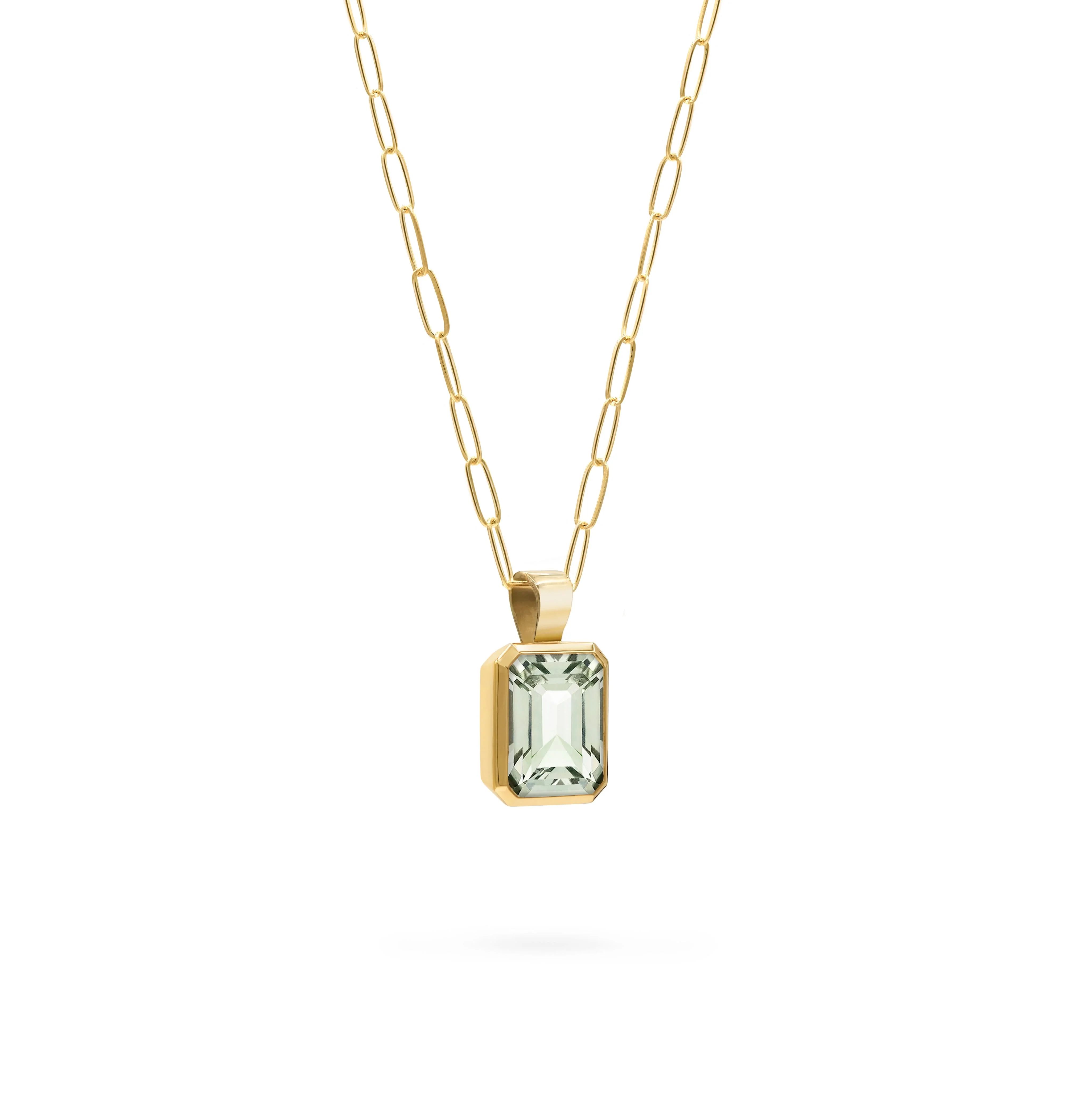 Warren Green Amethyst Pendant in 14k Gold (February) - Image 4