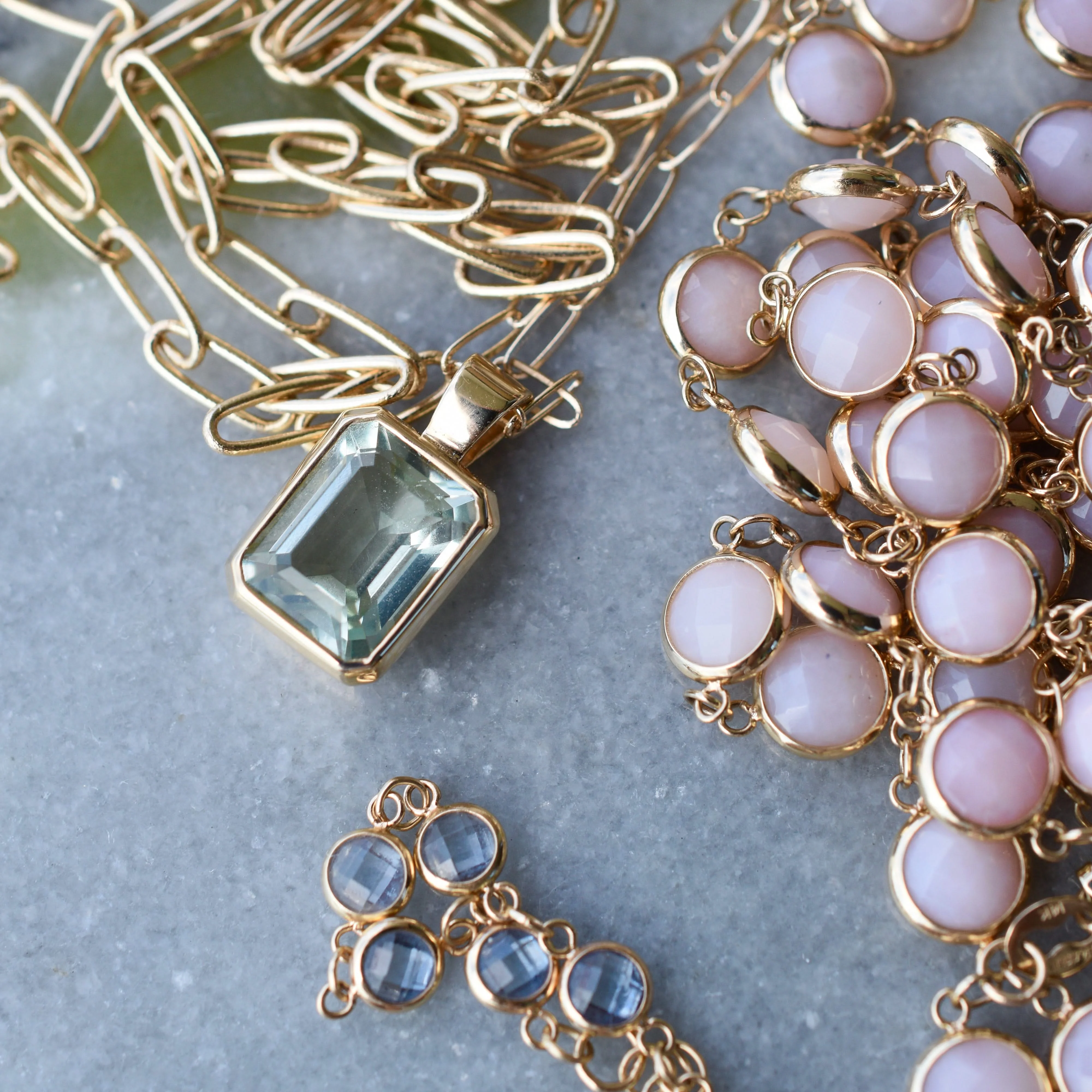 Warren Green Amethyst Pendant in 14k Gold (February) - Image 7