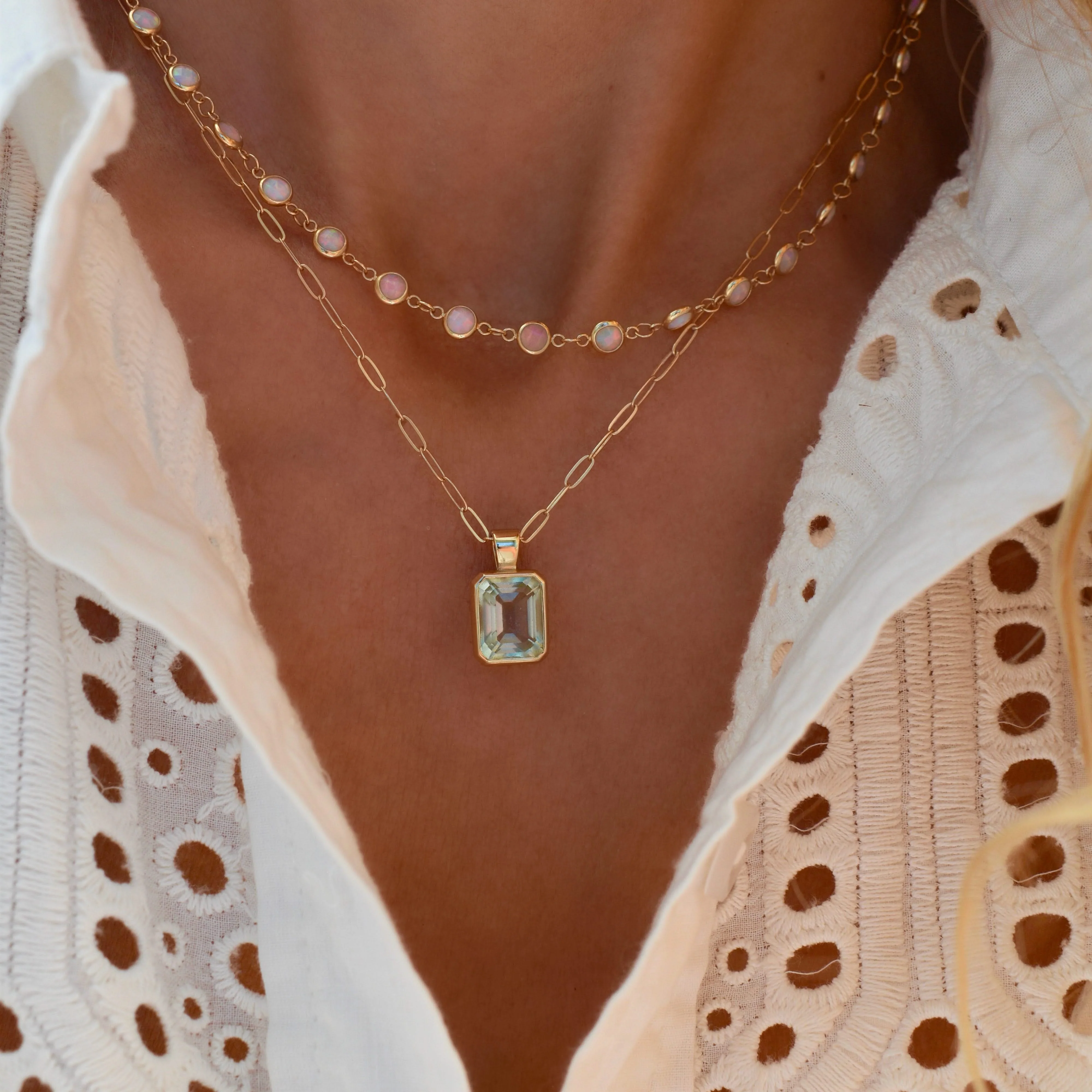 Warren Green Amethyst Pendant in 14k Gold (February) - Image 9