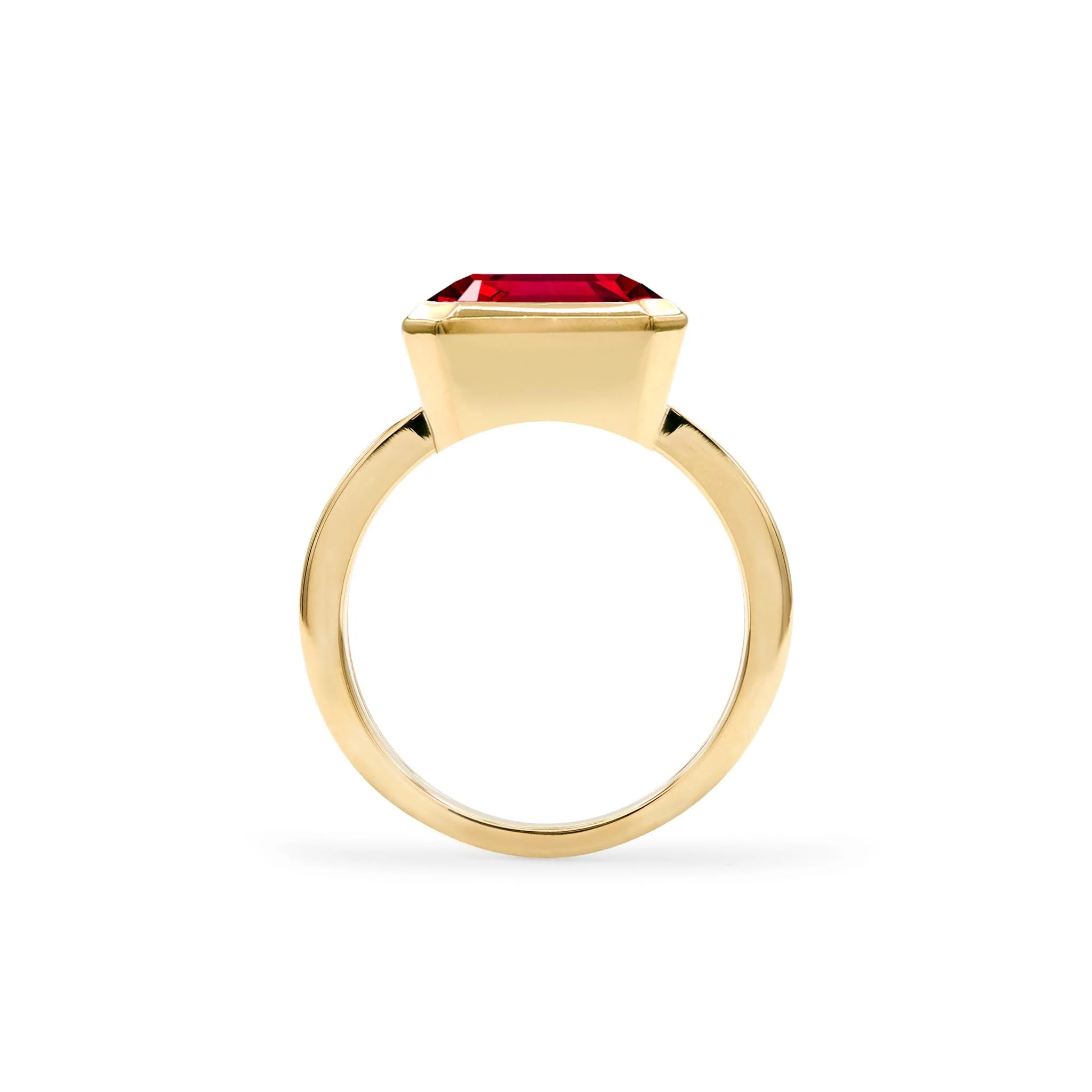 Warren Horizontal Ruby Ring in 14k Gold (July) - Image 5
