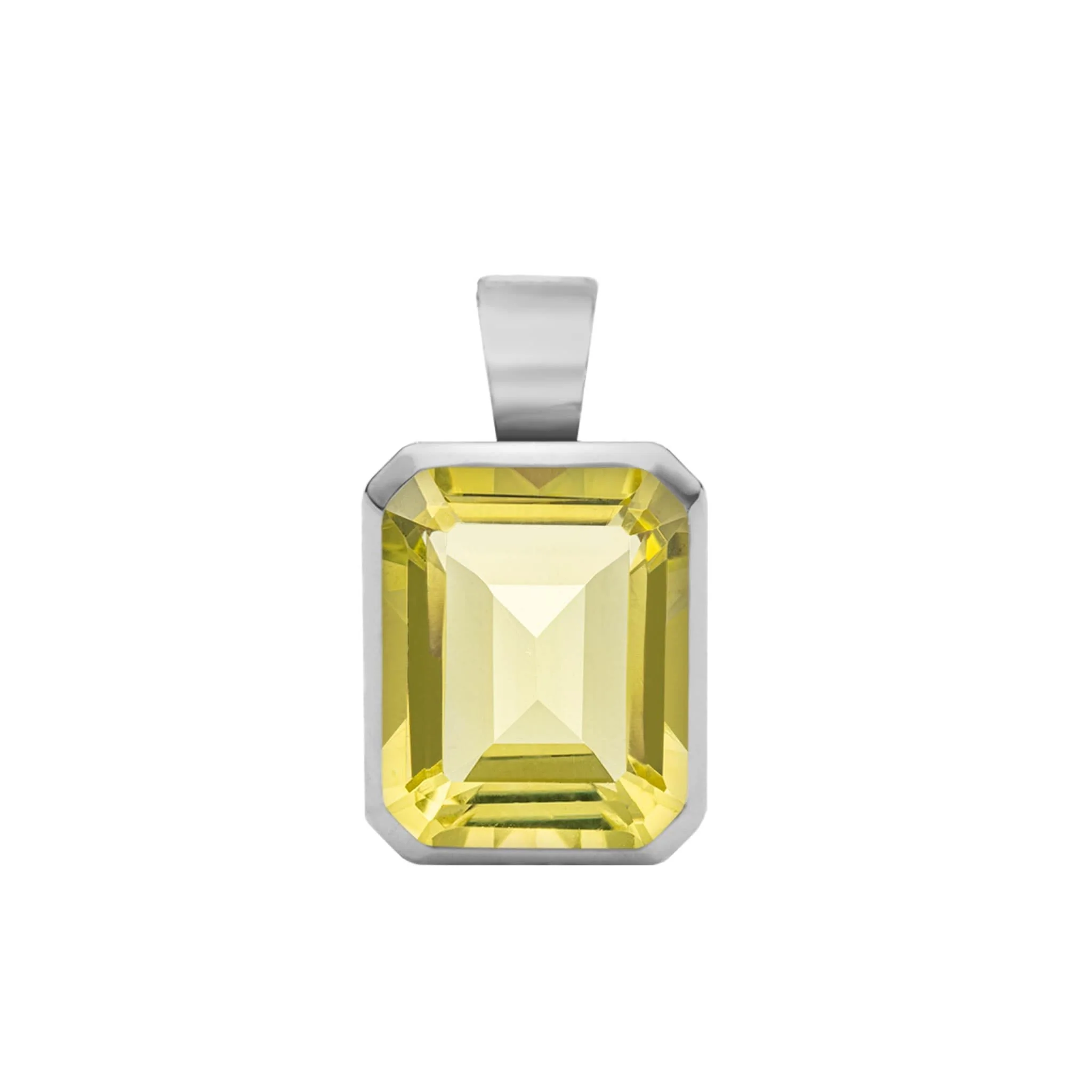 Warren Lemon Verbena Quartz Pendant in 14k Gold (August) - Image 5