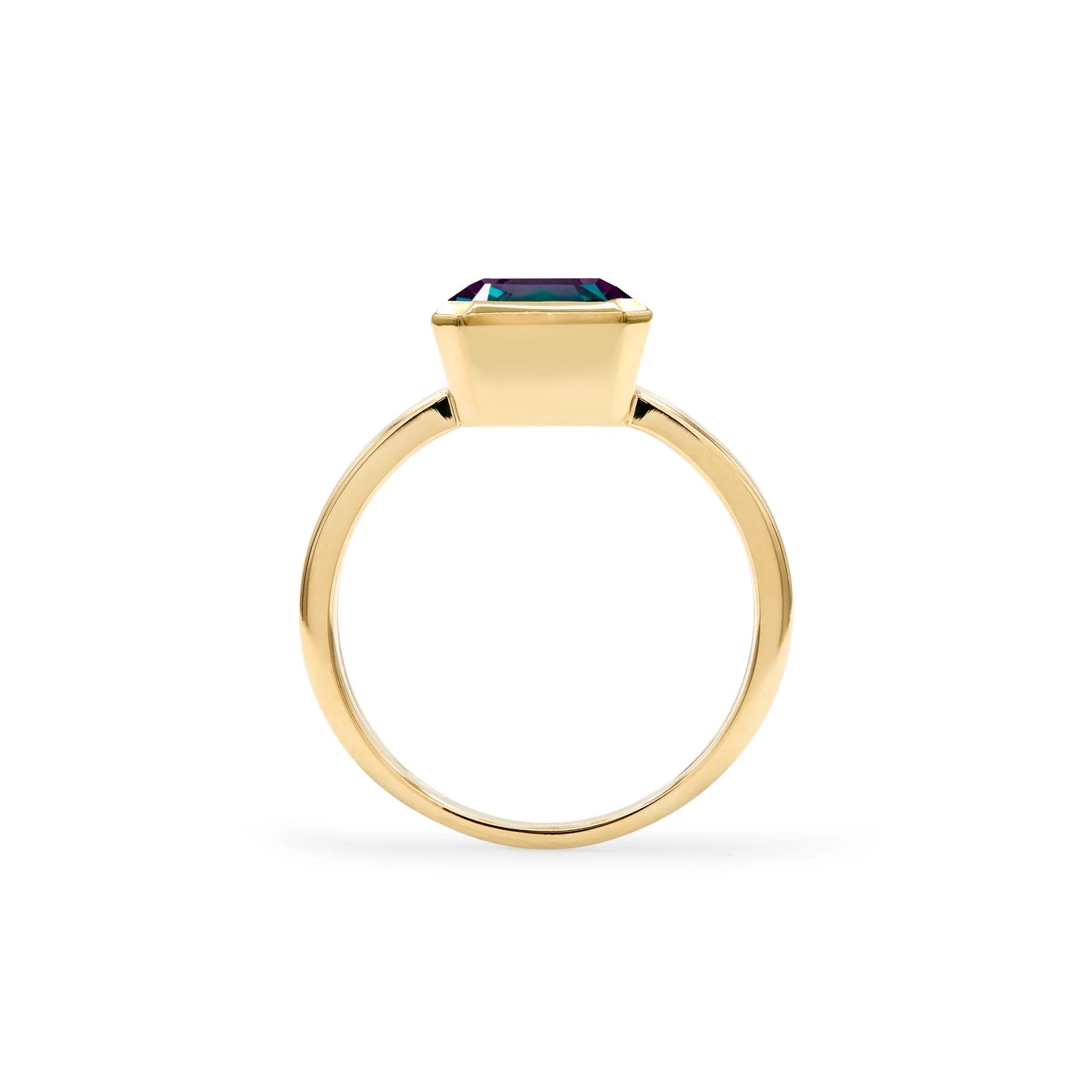 Warren Vertical Alexandrite Ring in 14k Gold (June) - Image 5