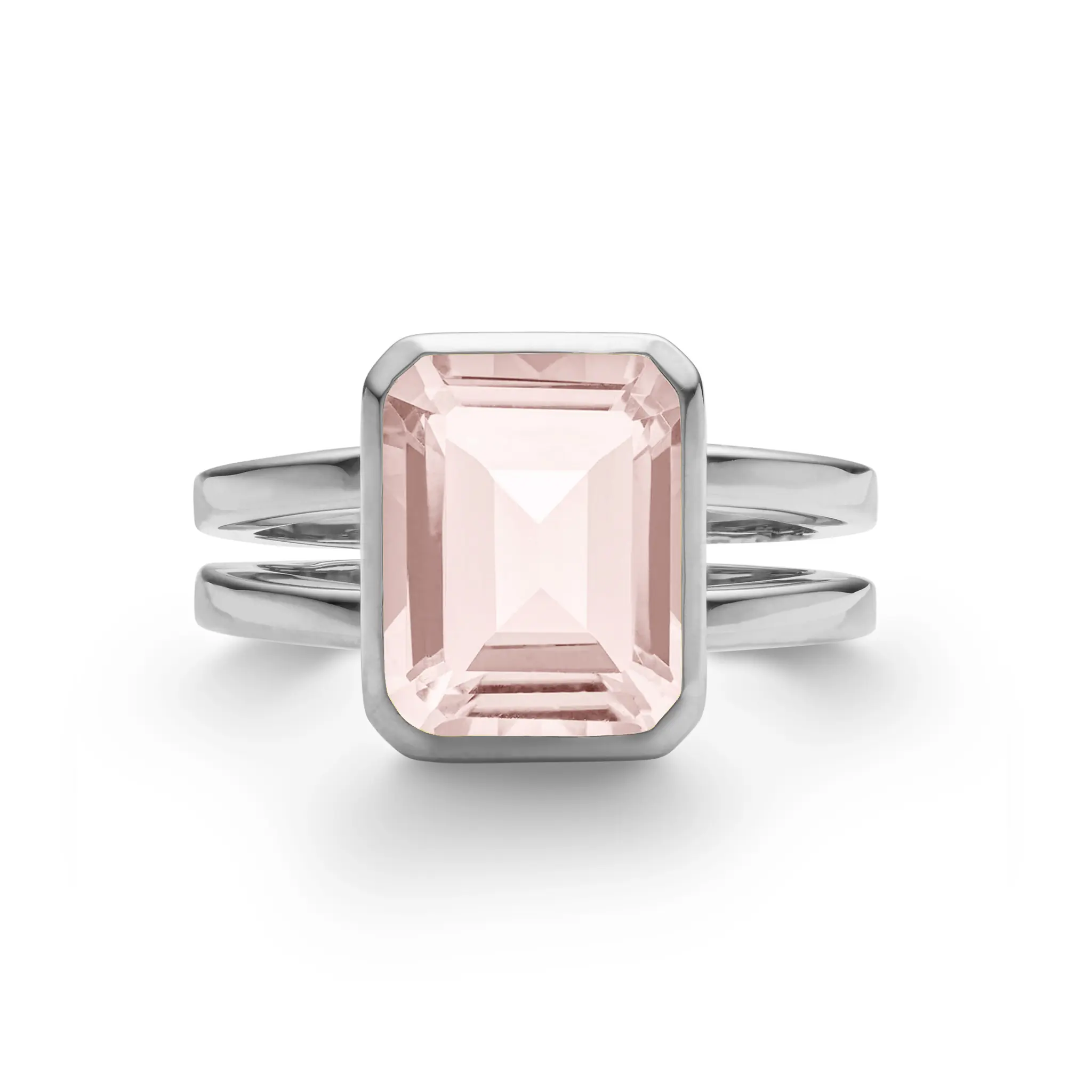 Warren Vertical Blush Sapphire Ring in 14k Gold (October) - Image 8